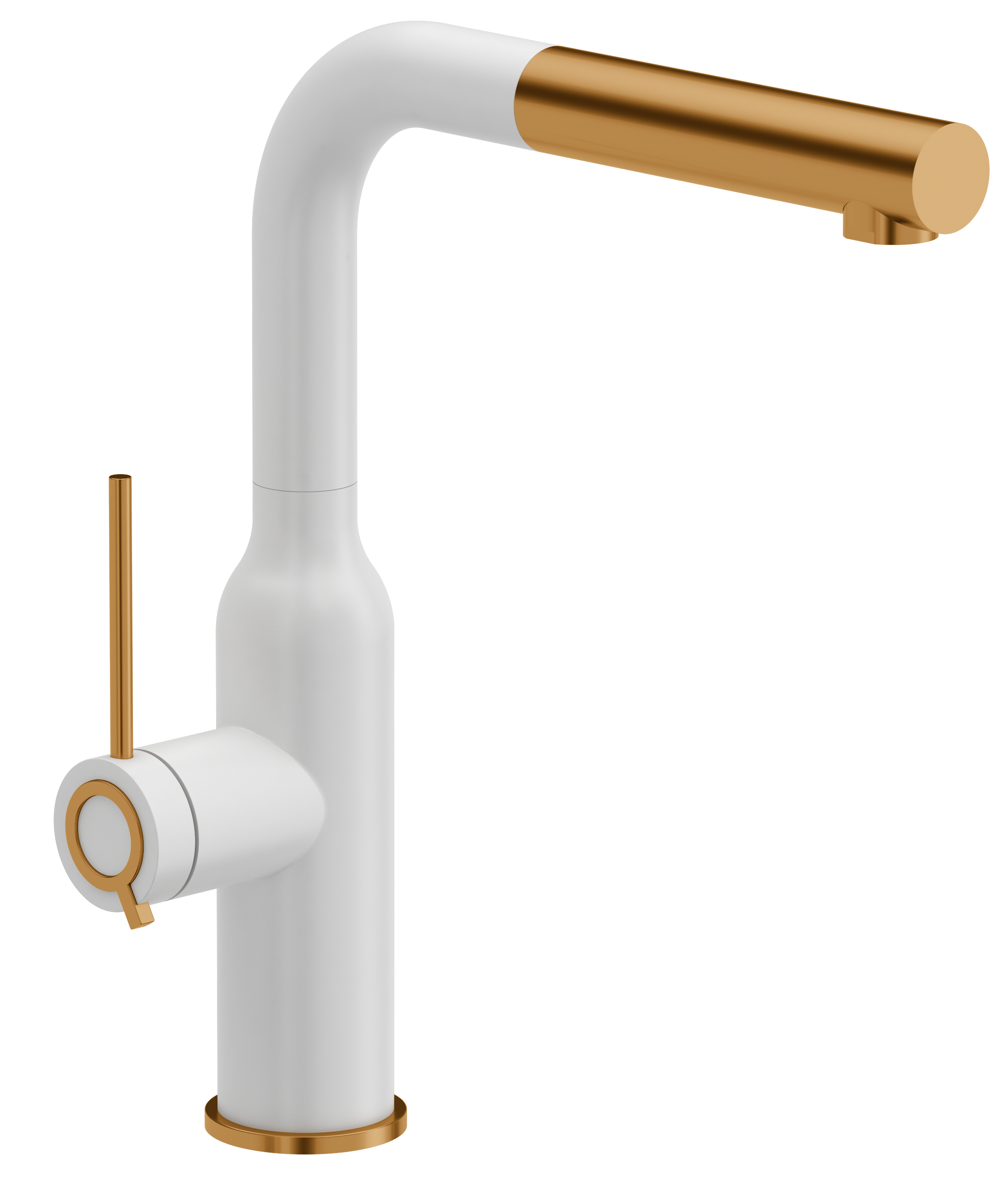 Bateria kuchenna Angelina Quadron biało miedziowa U 31 cm