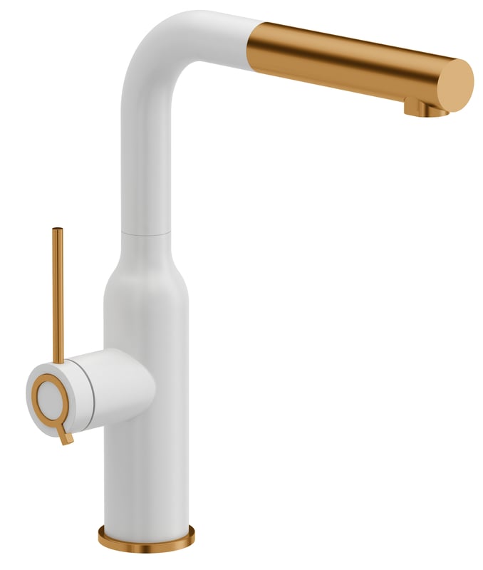 Bateria kuchenna Angelina Quadron biało miedziowa U 31 cm