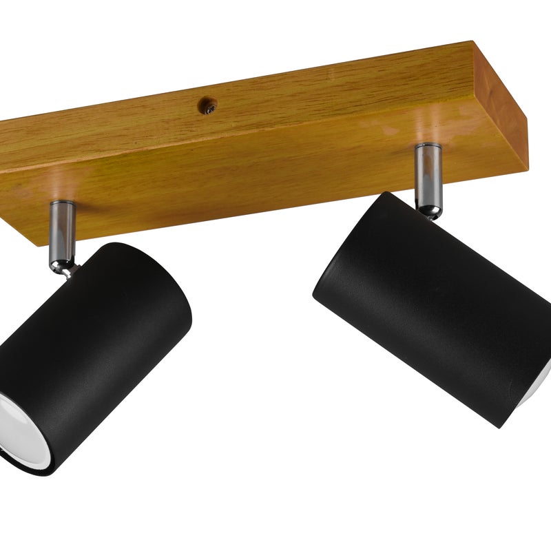 Listwa reflektorowa Marley czarna z drewnem GU10 Trio