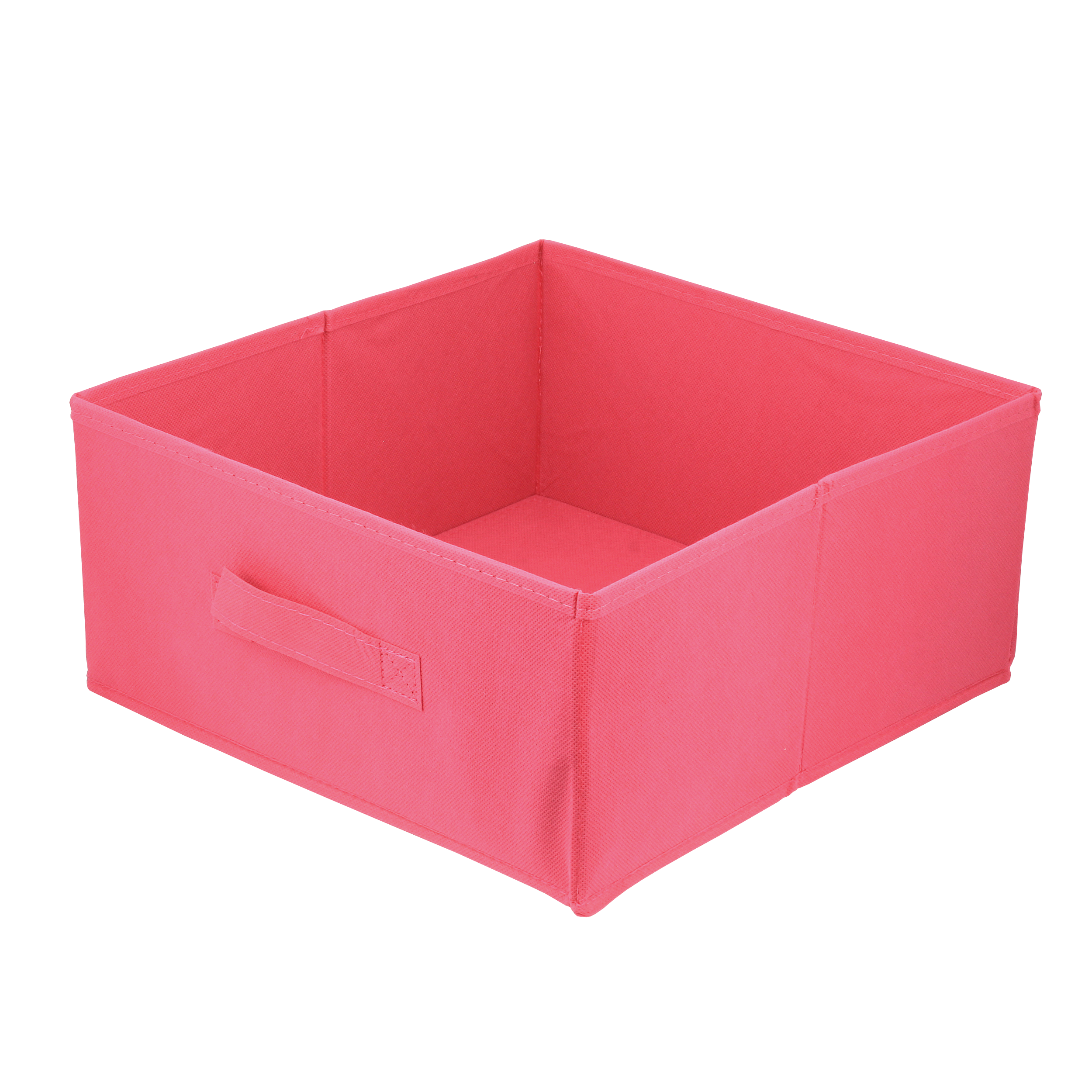 Pudełko tekstylne Kub 31 x 31 x 15 cm ciemnoróżowe