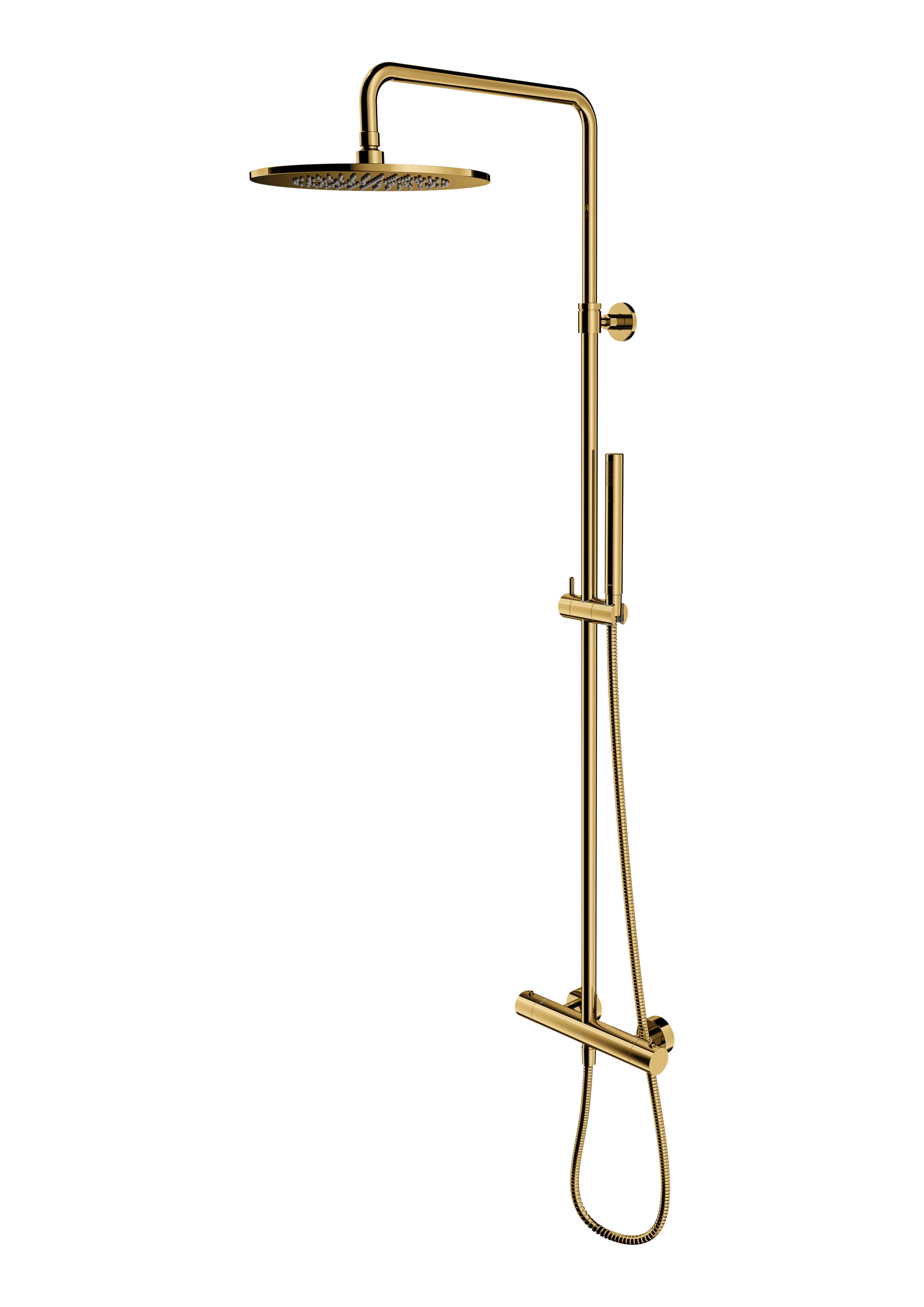 Kolumna prysznicowa z baterią termostatyczną złoty połysk Simplon Omnires - 2