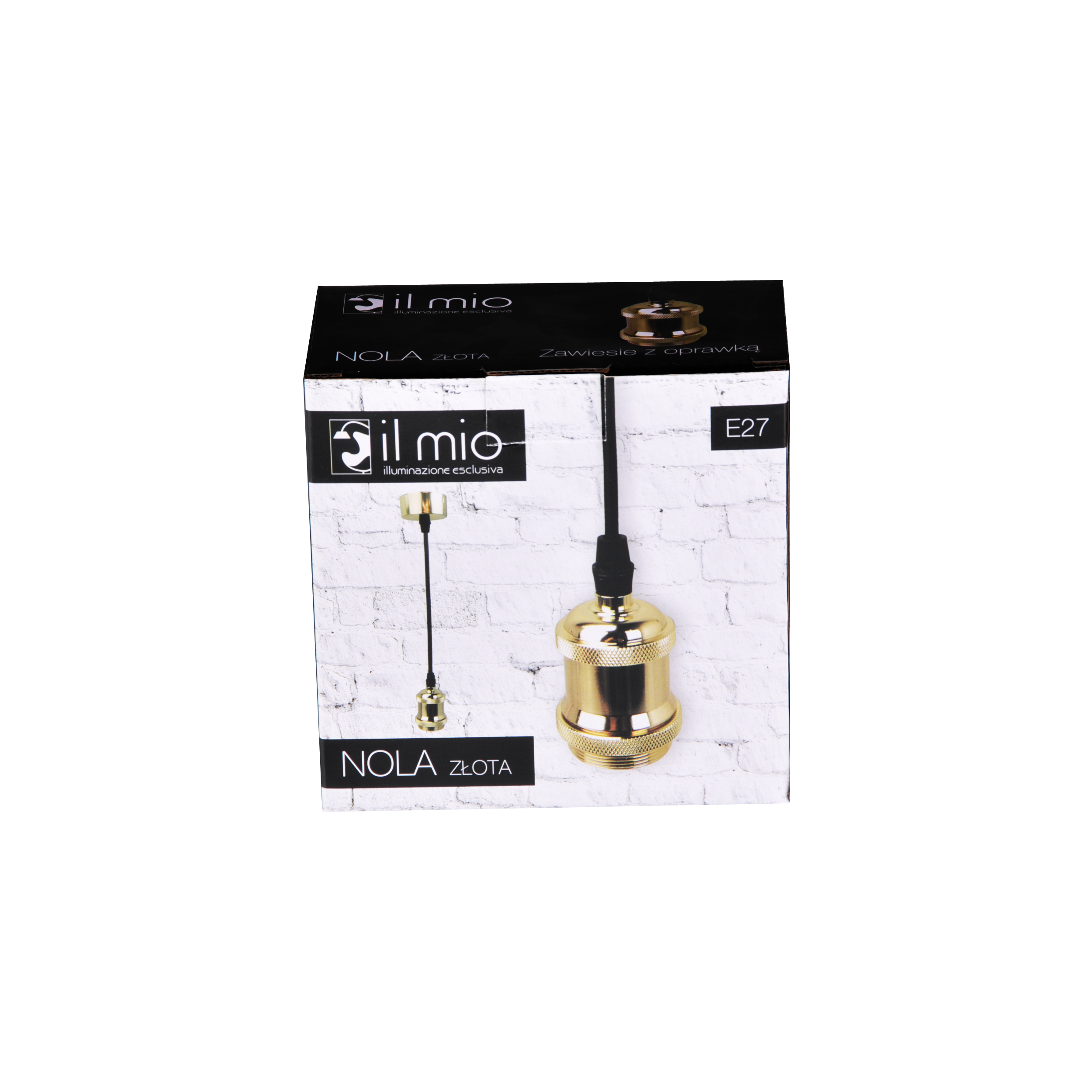 Zawieszenie Nola złoto-czarne E27 Polux - 13