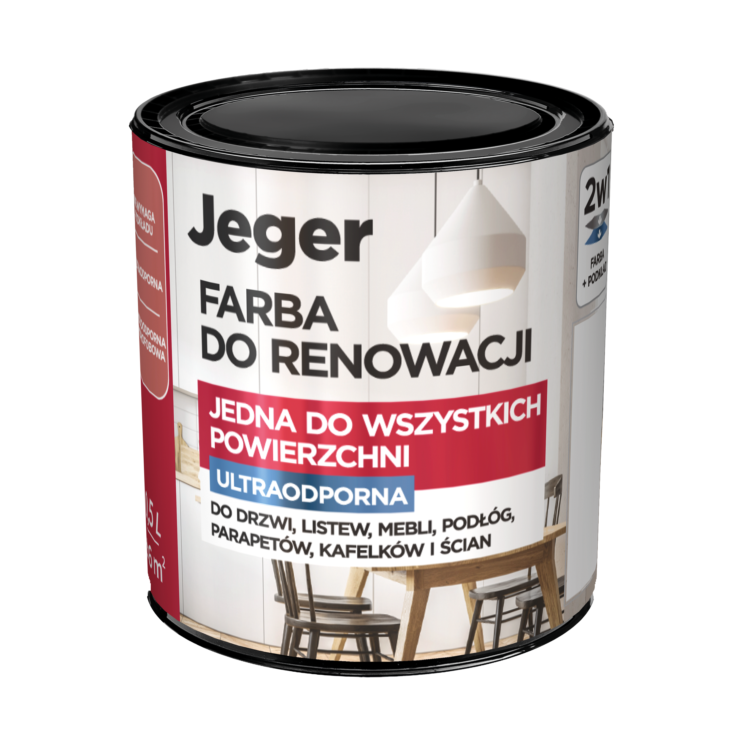 Farba do renowacji 0.5 l Biały JEGER