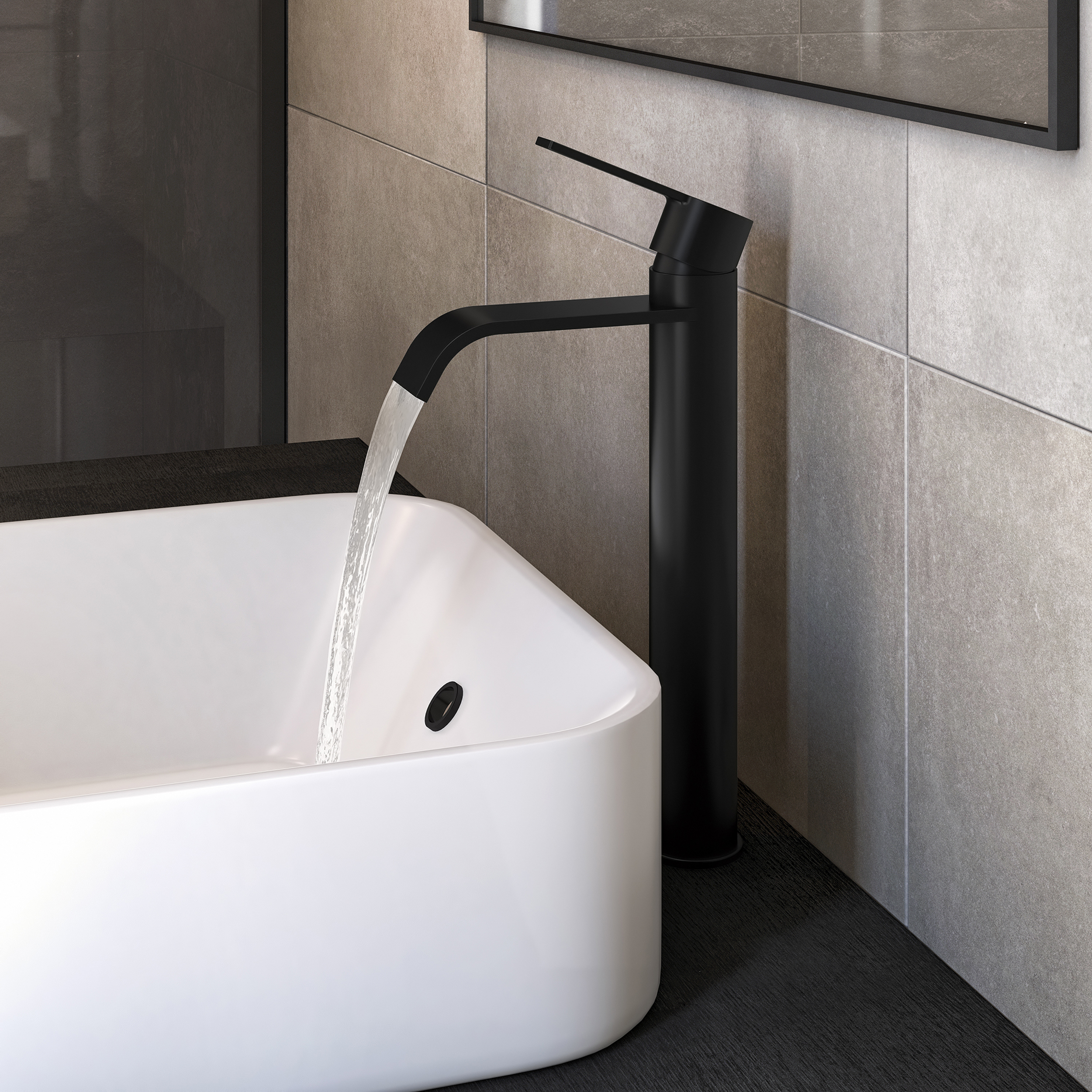 Bateria umywalkowa czarna 35 cm Hao Sensea - 3