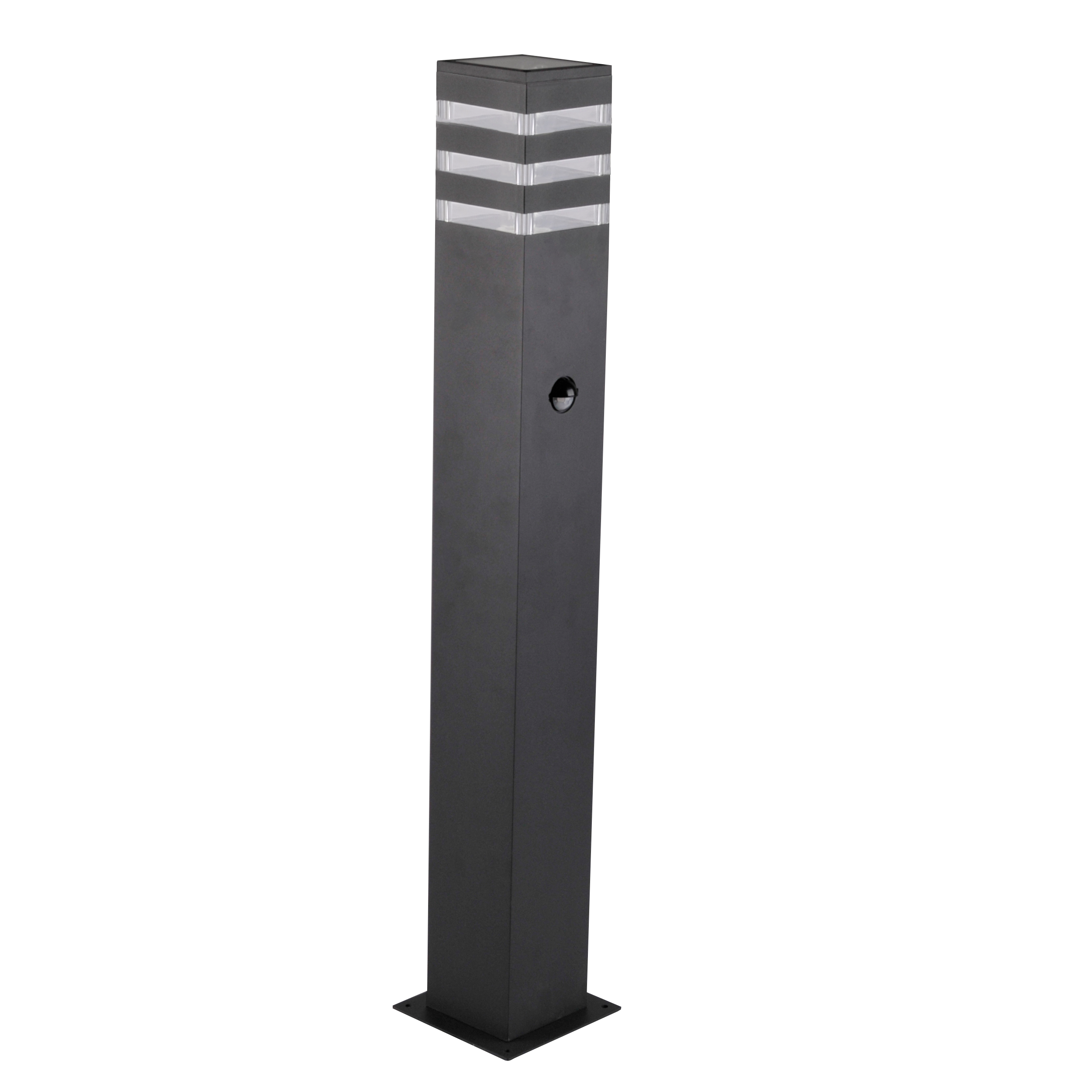 Lampa zewnętrzna ogrodowa słupek Teksas z czujnikiem E27 74 cm grafit IP44 Goldlux - 12