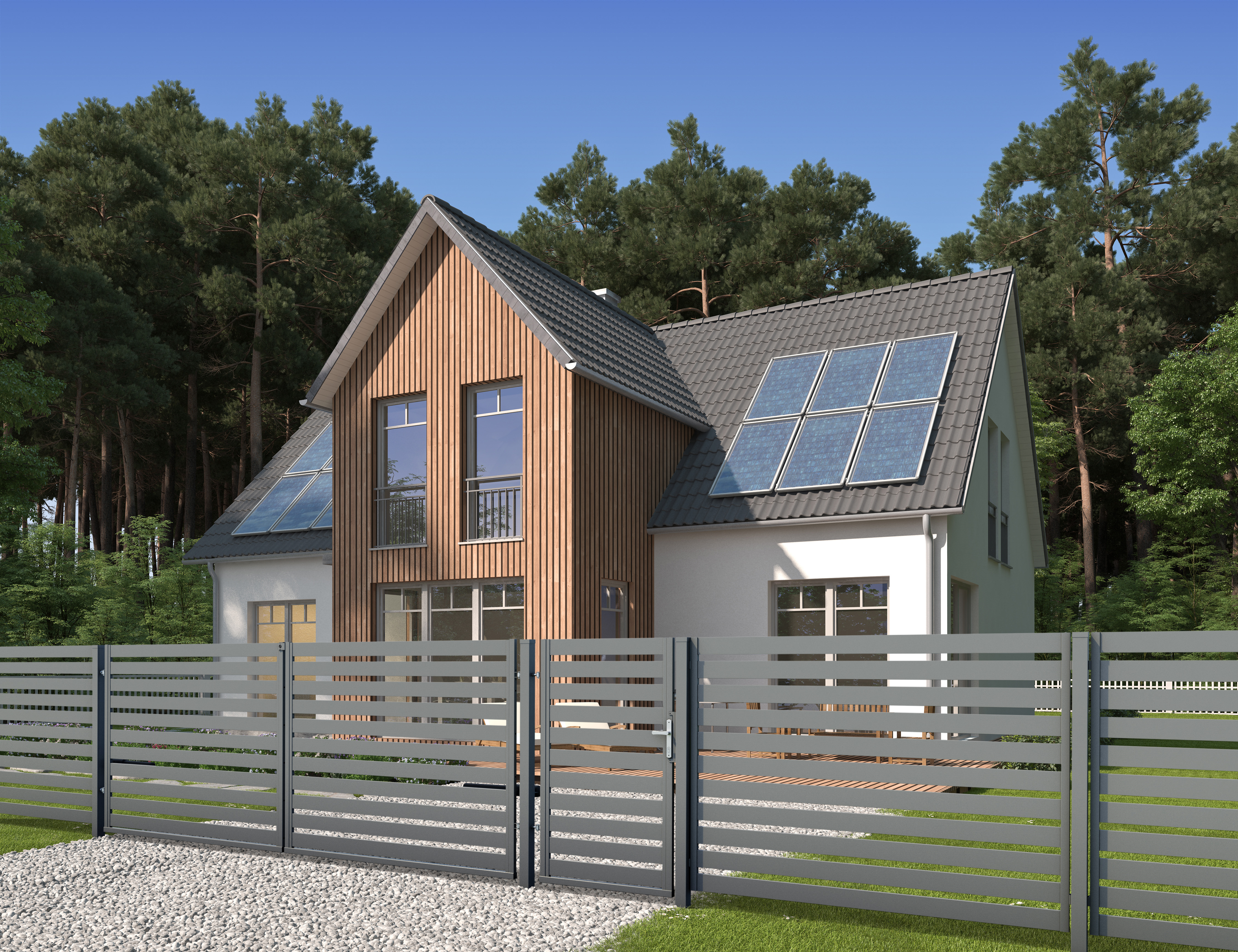 Przęsło ogrodzeniowe Szafir Element 2x1.45 m Polargos - 2