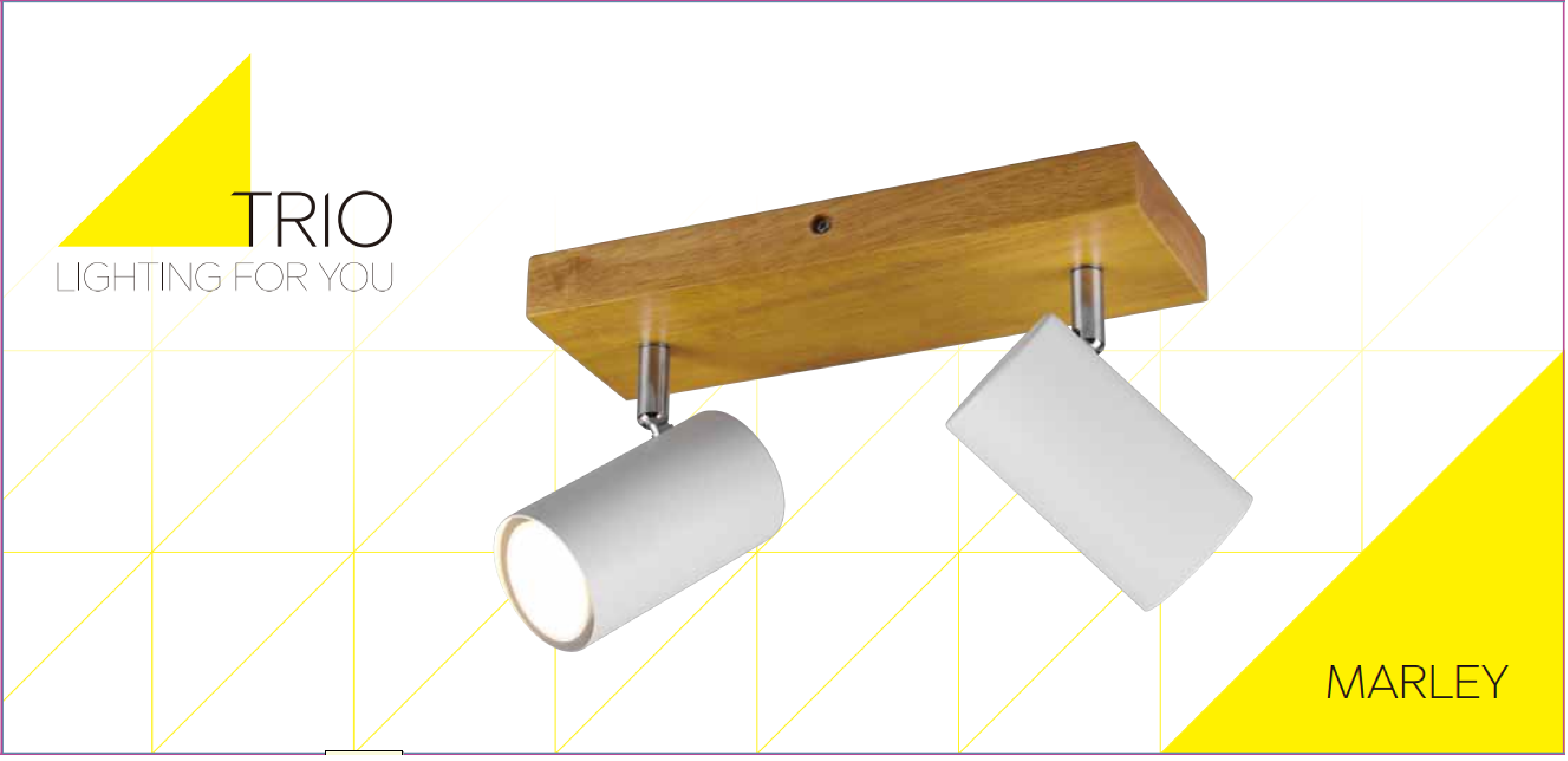 Listwa reflektorowa Marley biała z drewnem GU10 Trio - 4