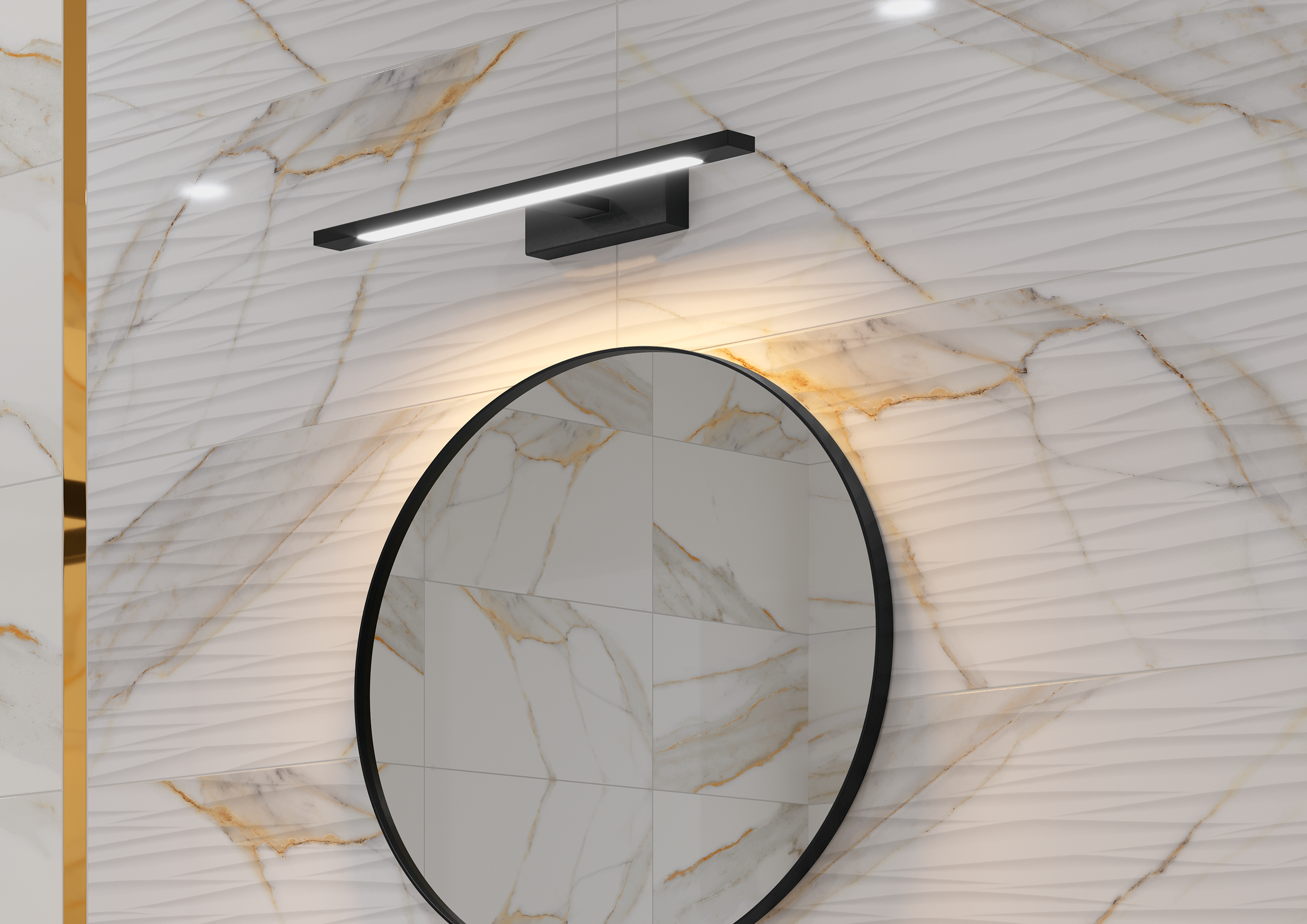 Kinkiet łazienkowy ISLA IP44 40 cm czarny LED LIGHT PRESTIGE - 2