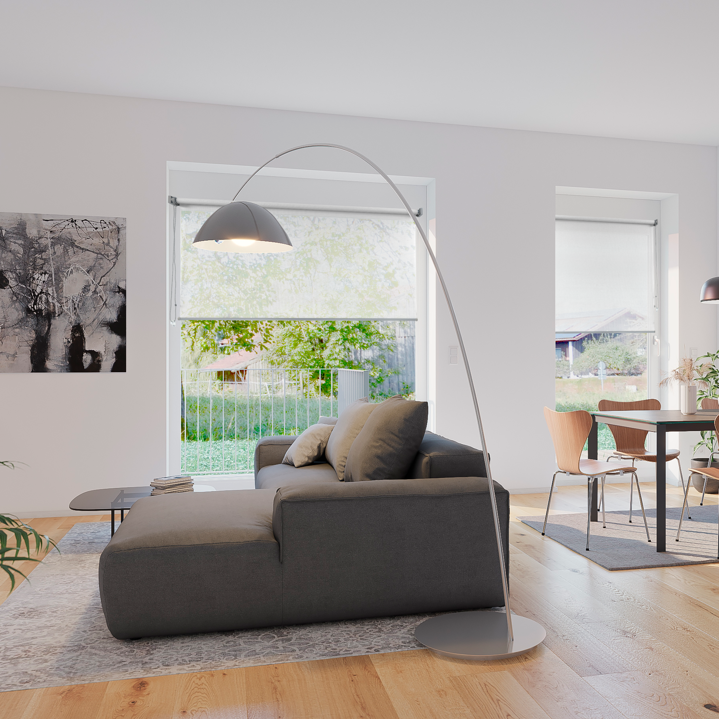 Roleta wolnowisząca Screen 140 x 180 cm biała Inspire - 8
