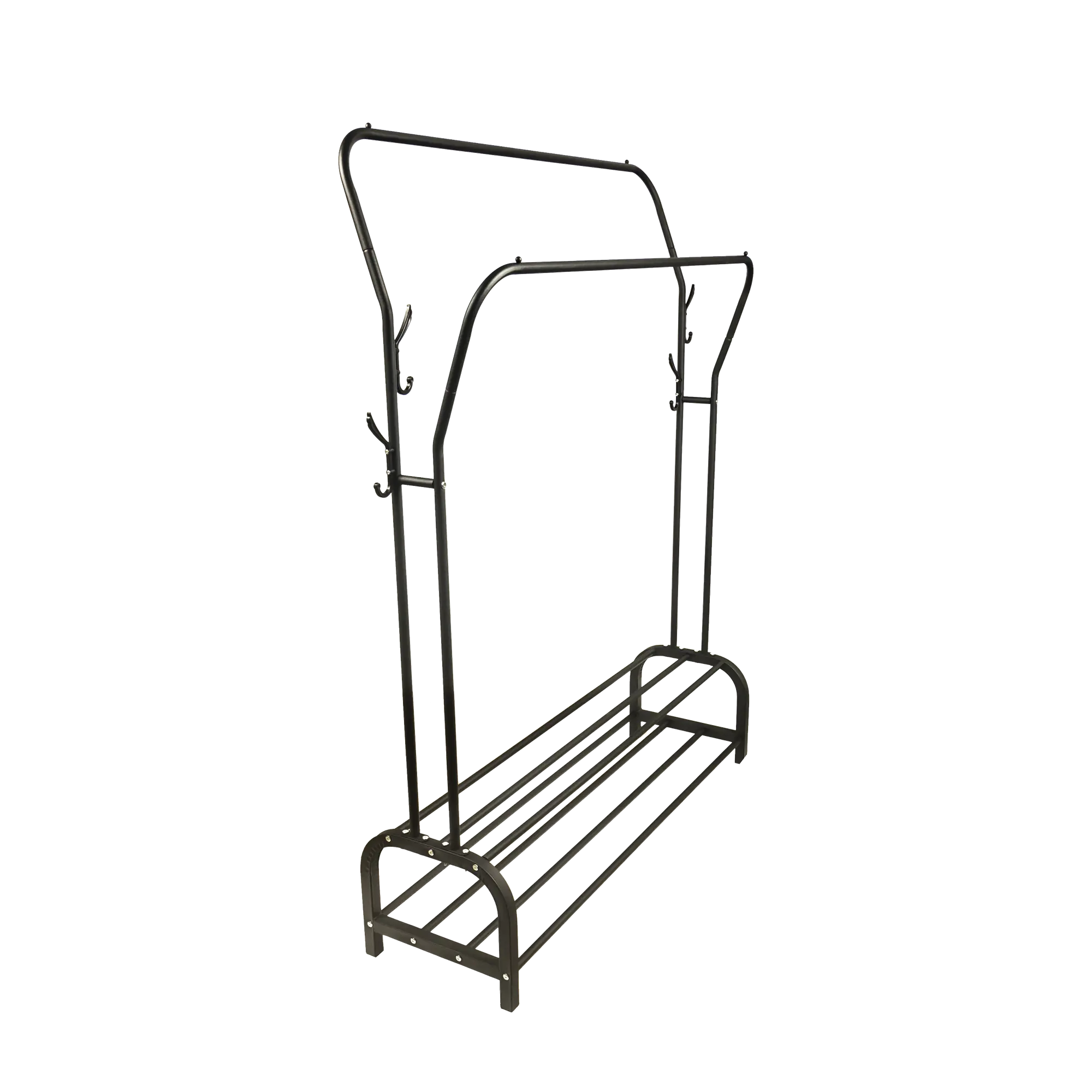 Wieszak na ubrania stojący Loft czarny podwójny 110 cm