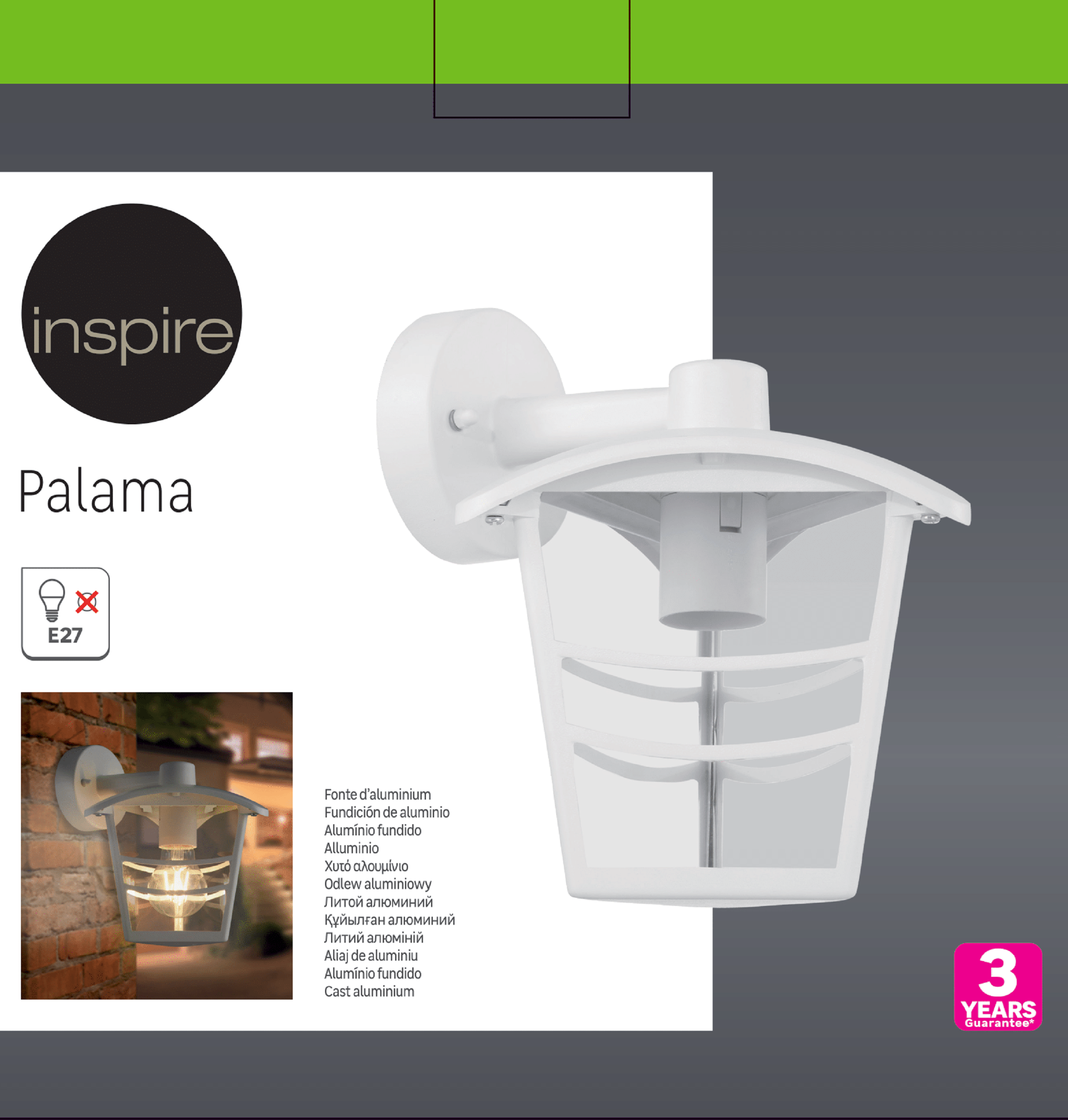 Aplique de exterior descendente Palama  blanco INSPIRE - 3