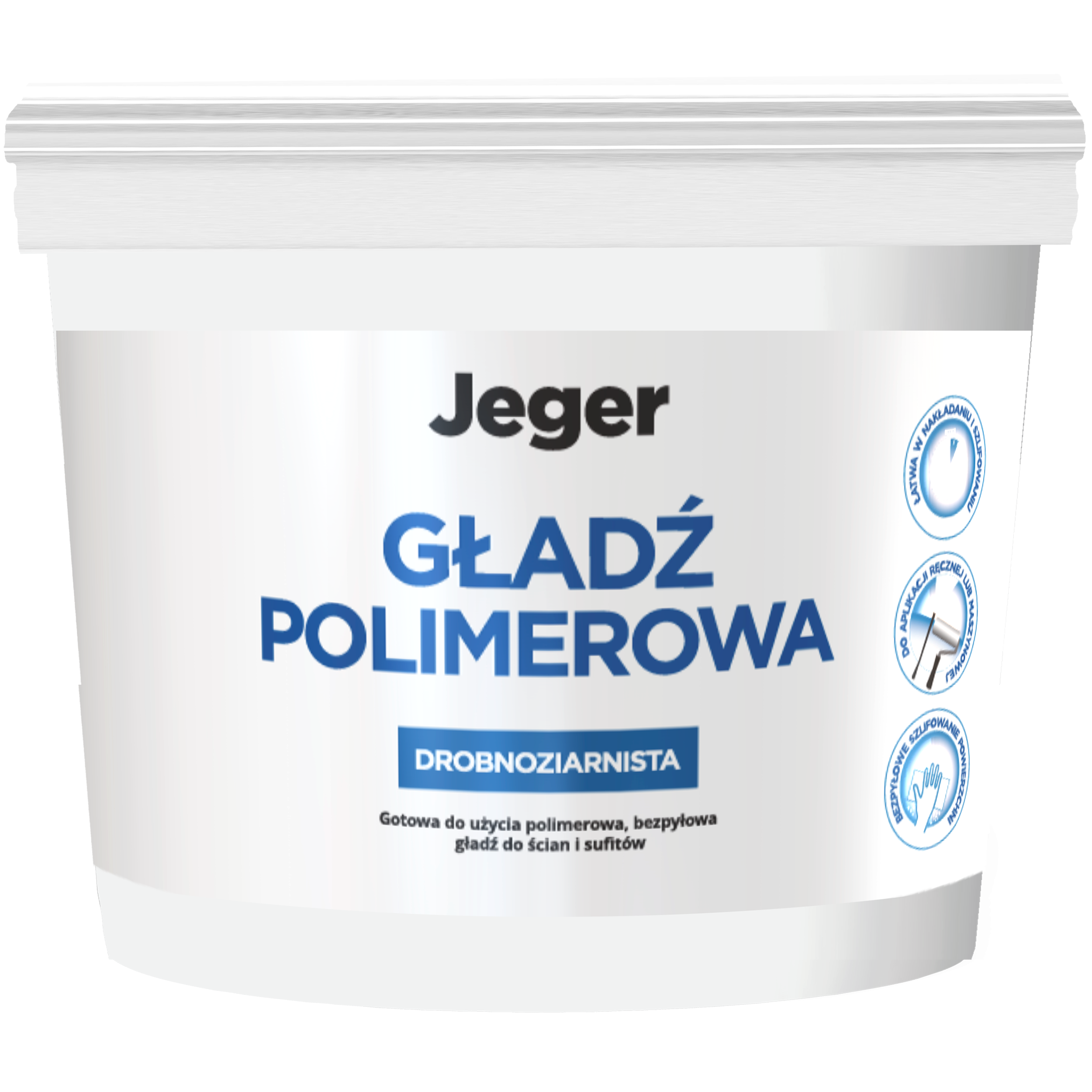 Gładź polimerowa drobnoziarnista 5 kg Jeger