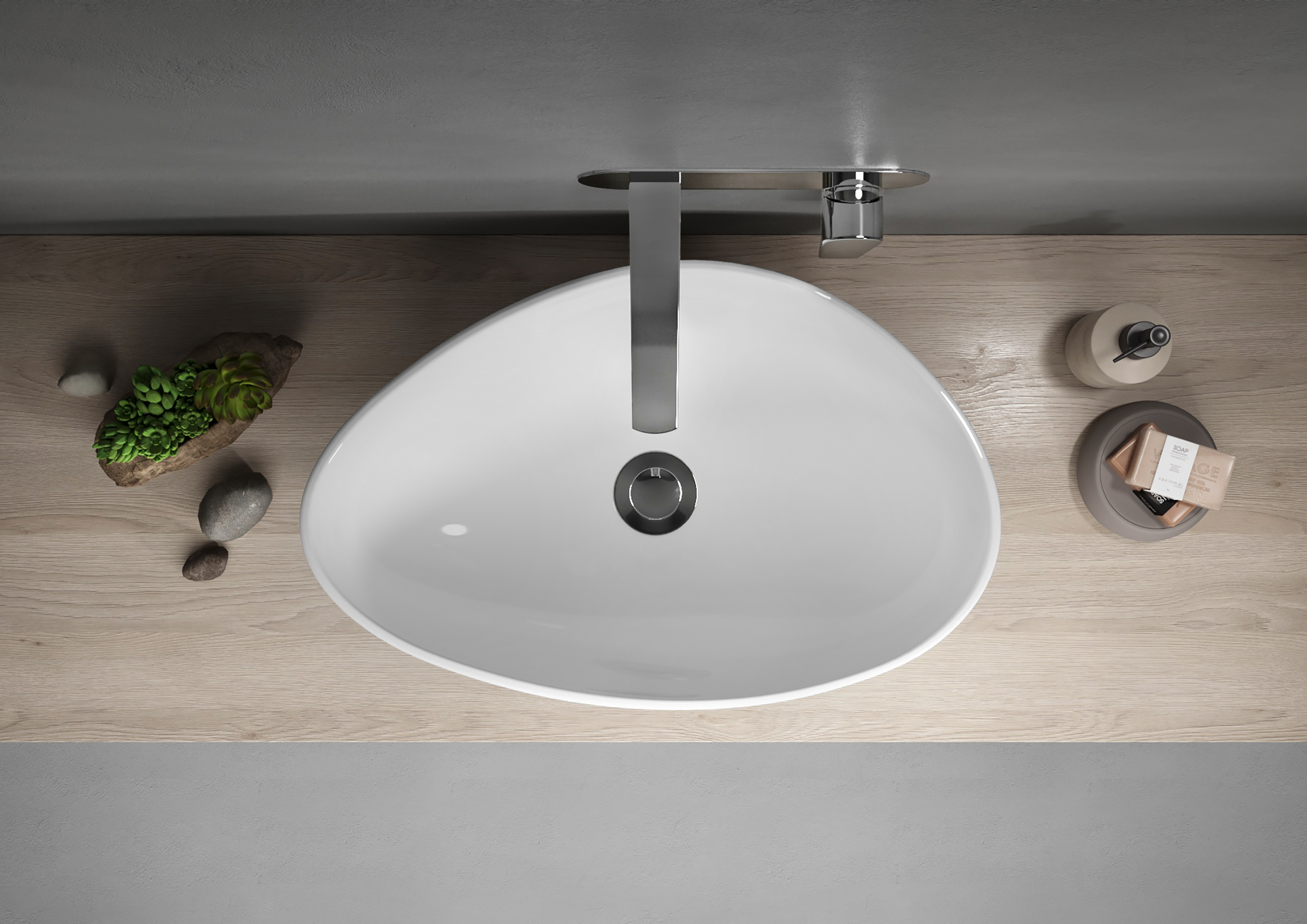 Umywalka ceramiczna nablatowa Moduo 55 Cersanit - 5