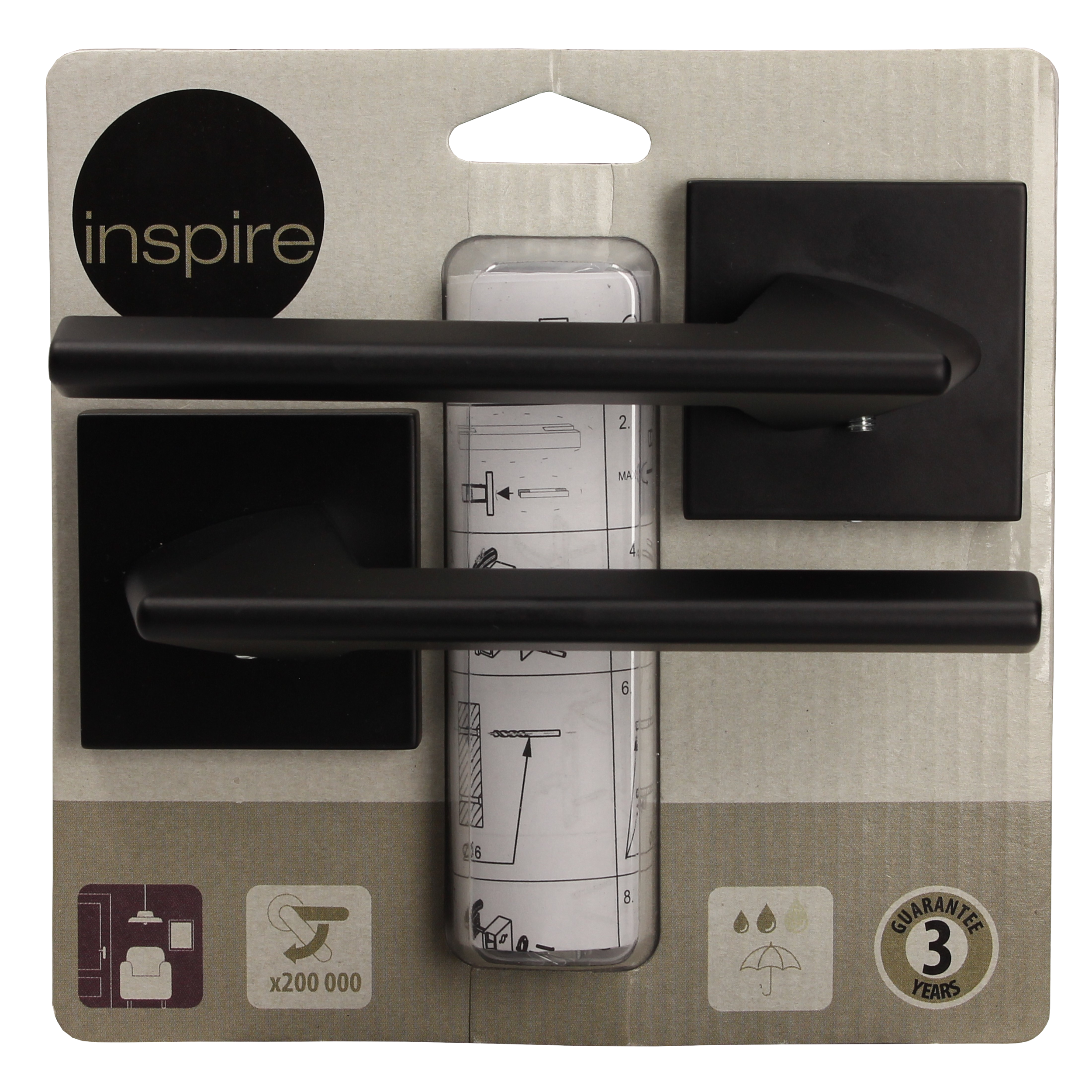 Klamka do drzwi wewnętrznych na rozecie Froya czarny mat Inspire - 12