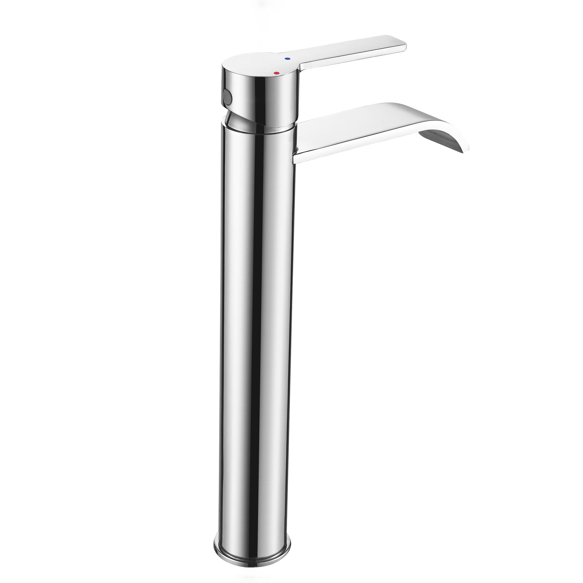 Grifo de lavabo SENSEA Hao monomando caño alto cromo brillo. Latón - 12