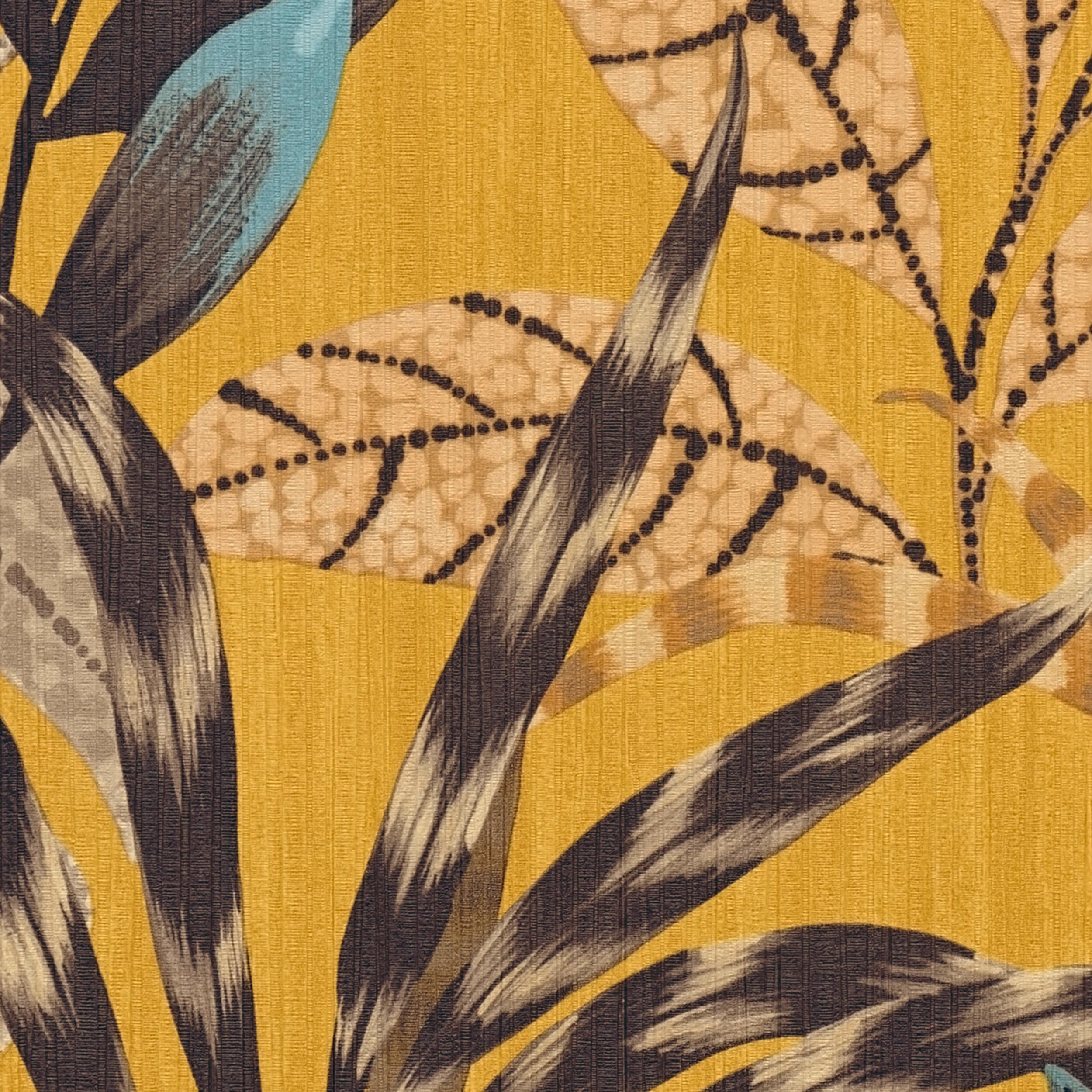 Carta da parati Stor2 Tropical giallo, 53 cm x 10.05 m - 10