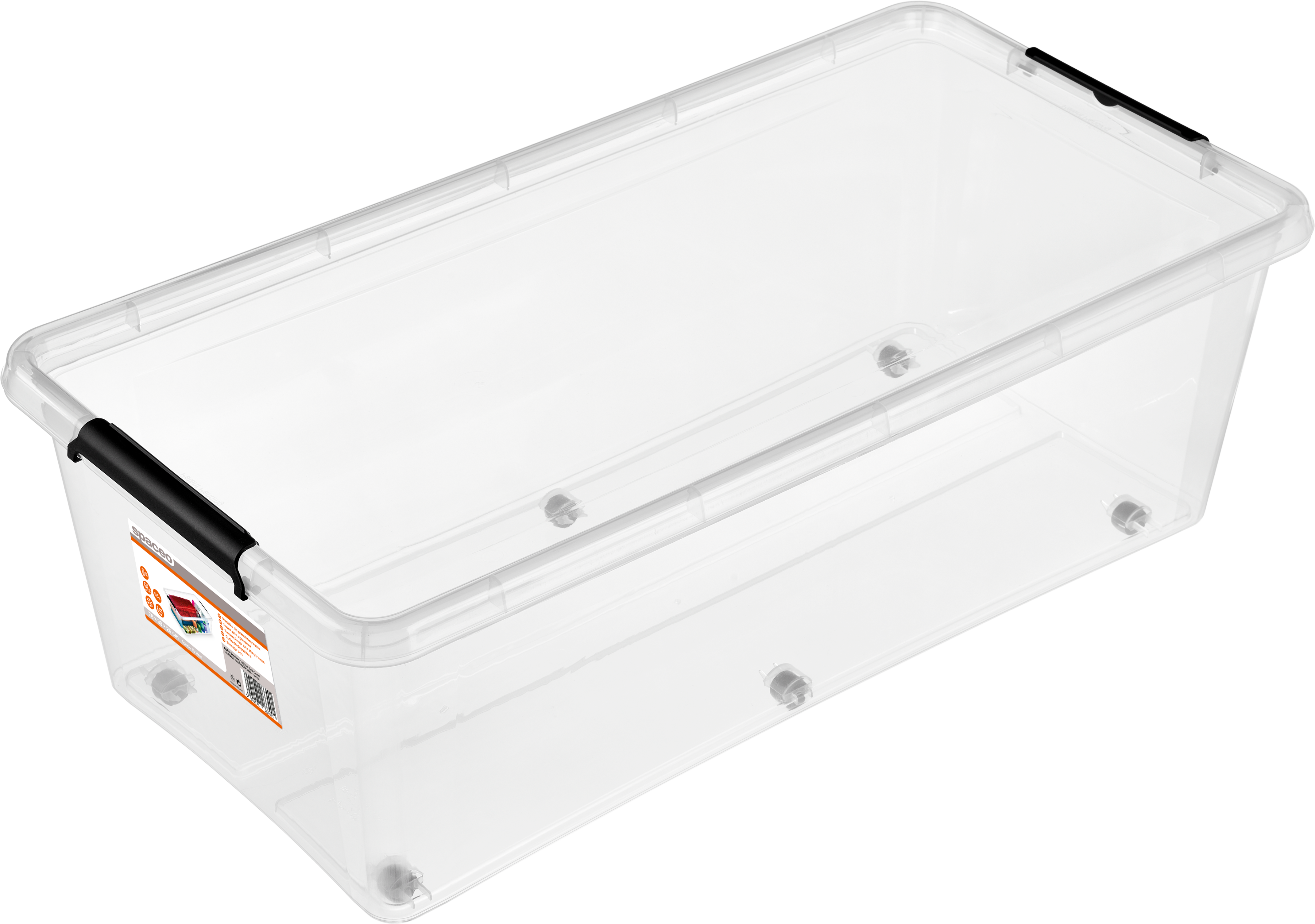 Pojemnik z klipsami na kółkach 55 l 39 x 25 x 76 cm Spaceo