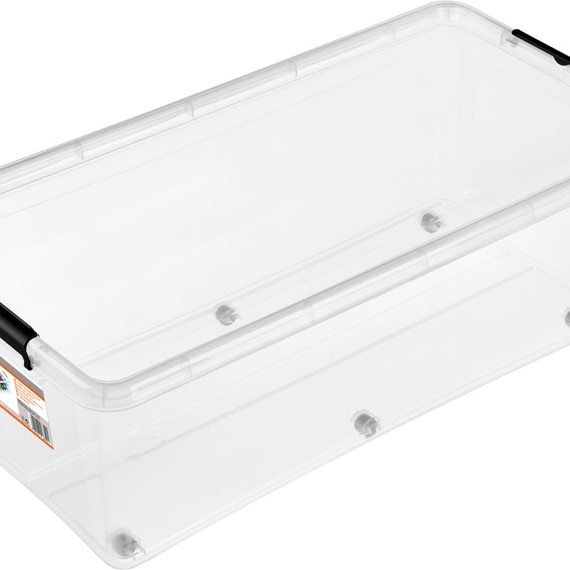 Pojemnik z klipsami na kółkach 55 l 39 x 25 x 76 cm Spaceo