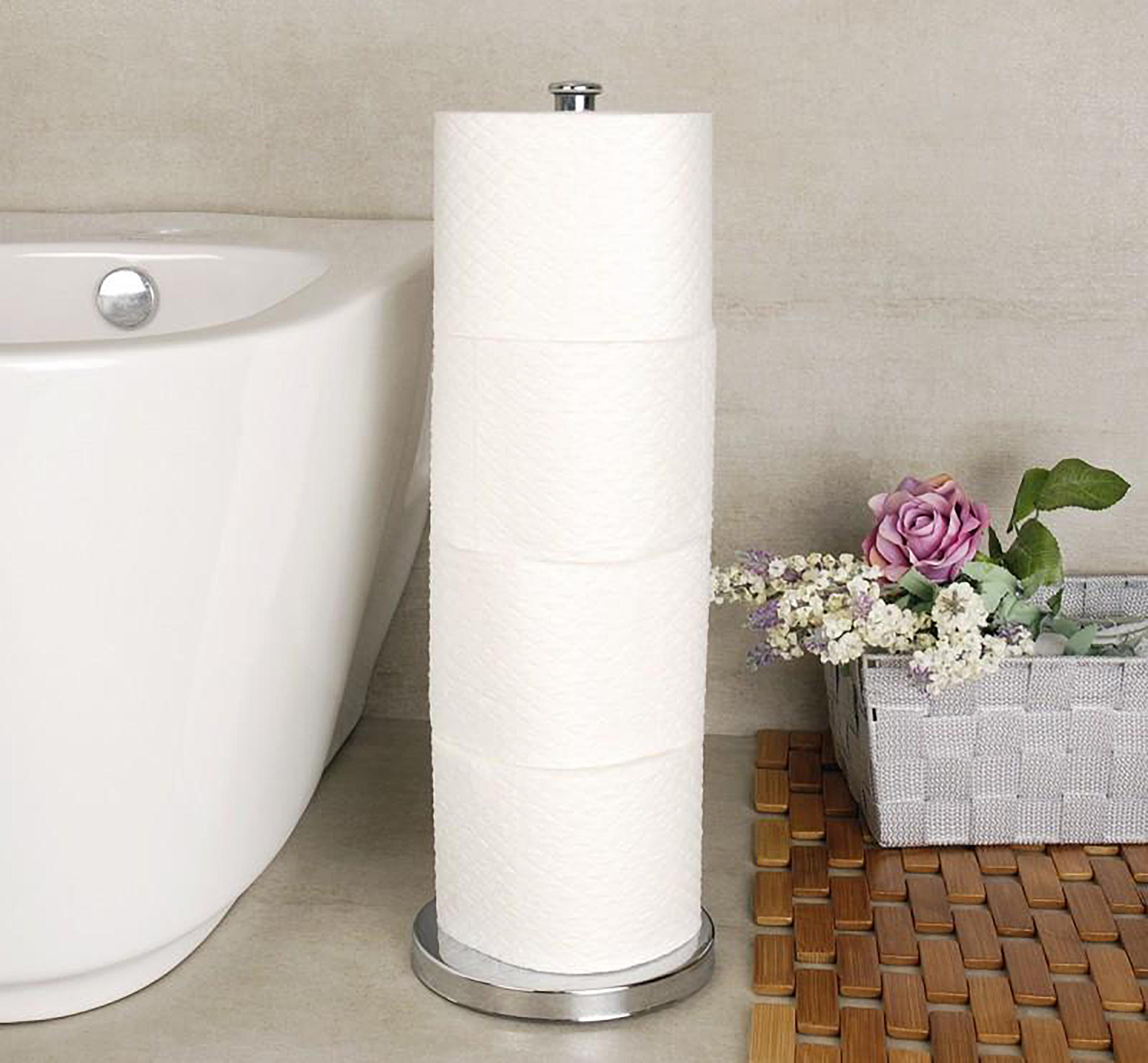 Stojak na zapas papieru 3 rolki chrom Center Plus - 2