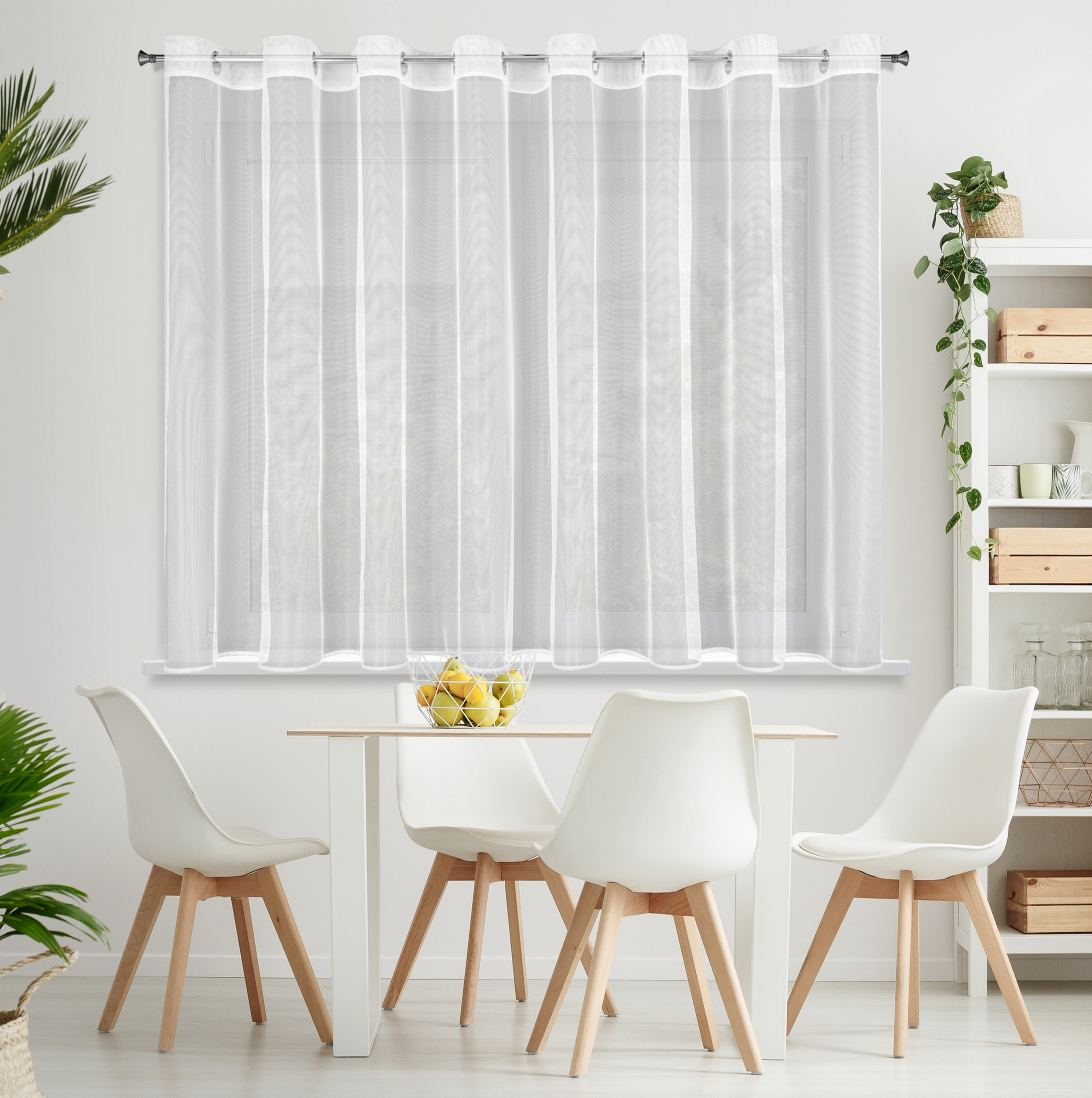Firana na przelotkach Esel 350 x 150 cm biała - 3