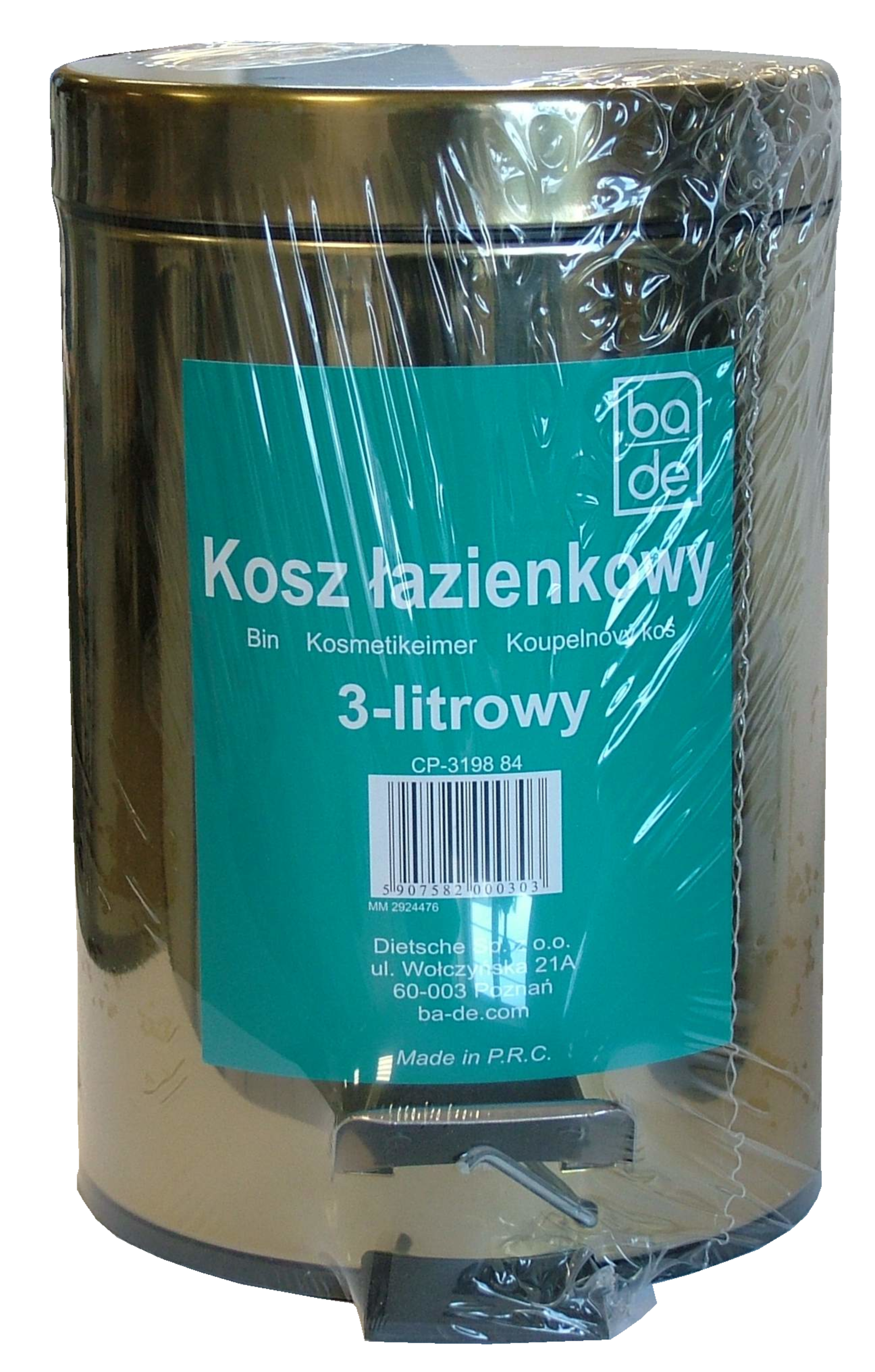 Łazienkowy kosz na śmieci GOLD 3L DIETSCHE - 5