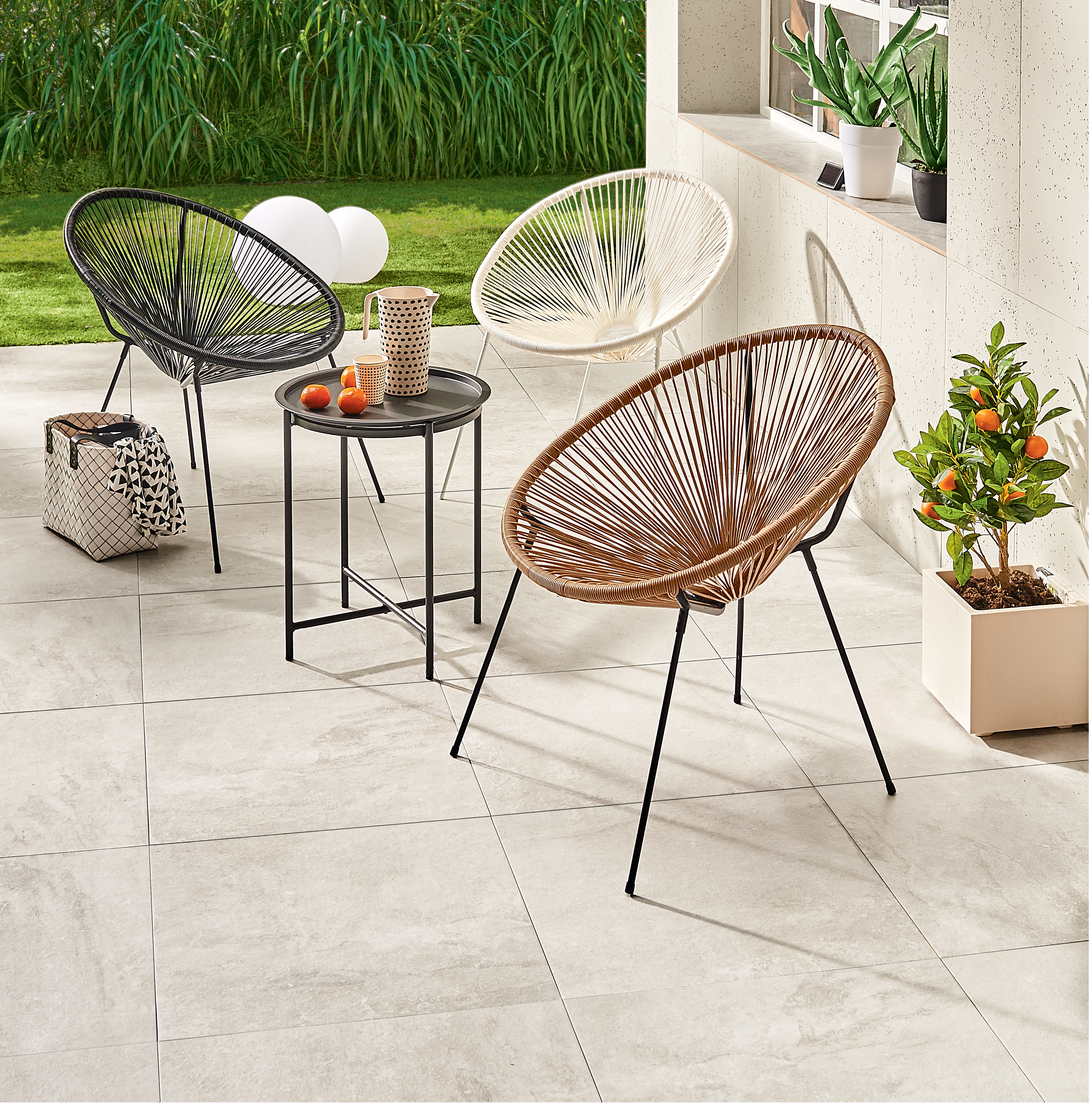 Stolik ogrodowy okrągły Mobis 45 cm antracytowy Naterial - 20