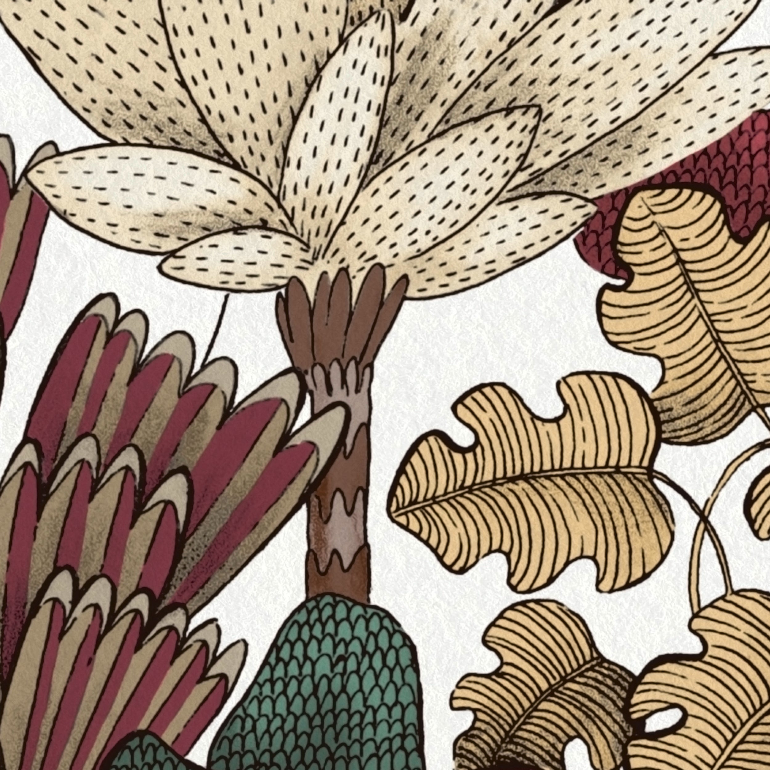 Tapeta Floral Impression 377577 zielono-brązowa winylowa na flizelinie - 3