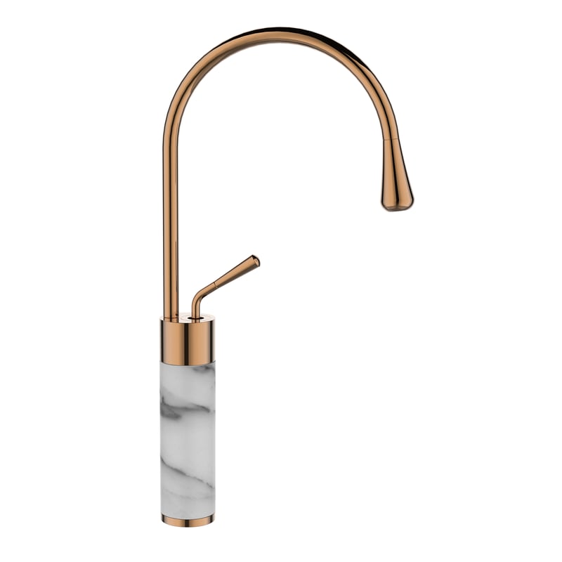 Bateria umywalkowa miedź Stone Invena