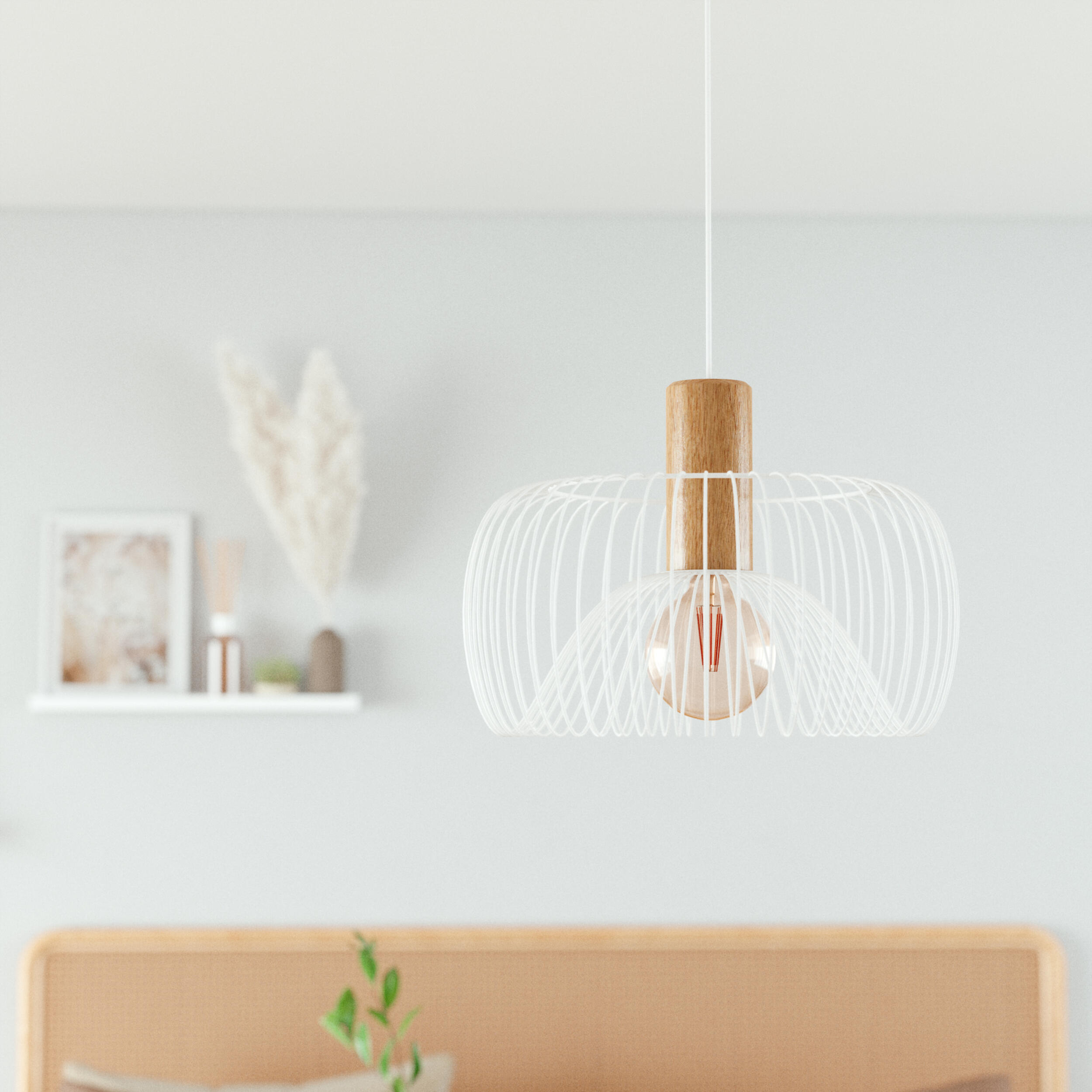 Lampa wisząca Anemone biała E27 Inspire - 14