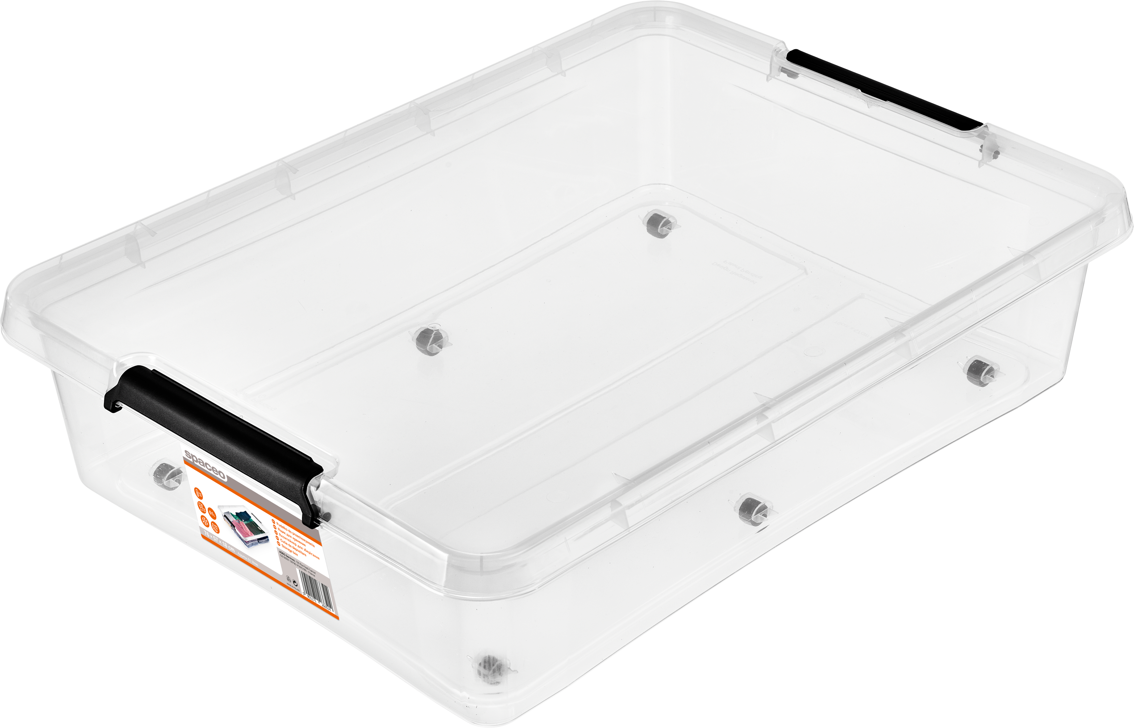 Pojemnik z klipsami na kółkach 61 l 57 x 18 x 76 cm Spaceo