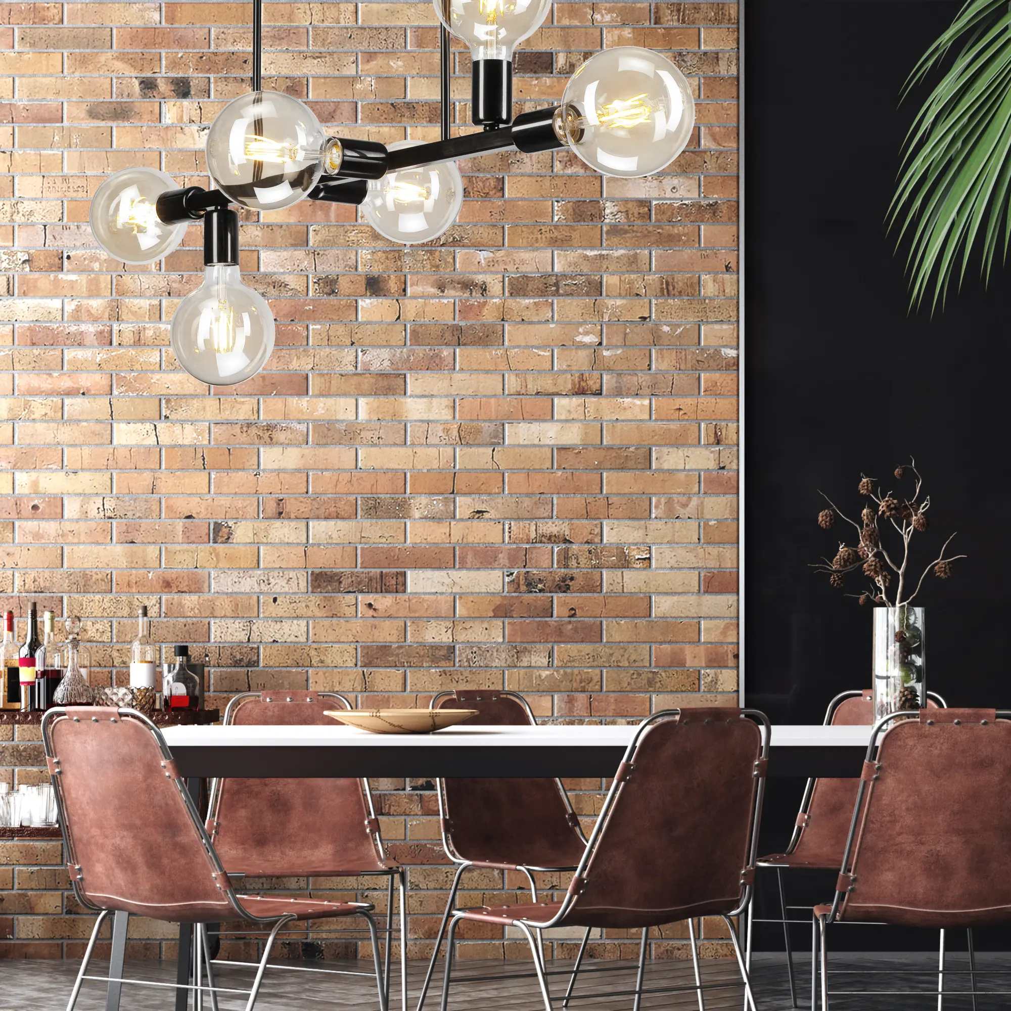 Lampa sufitowa Astrid czarna 6 x E27 Lamkur - 3