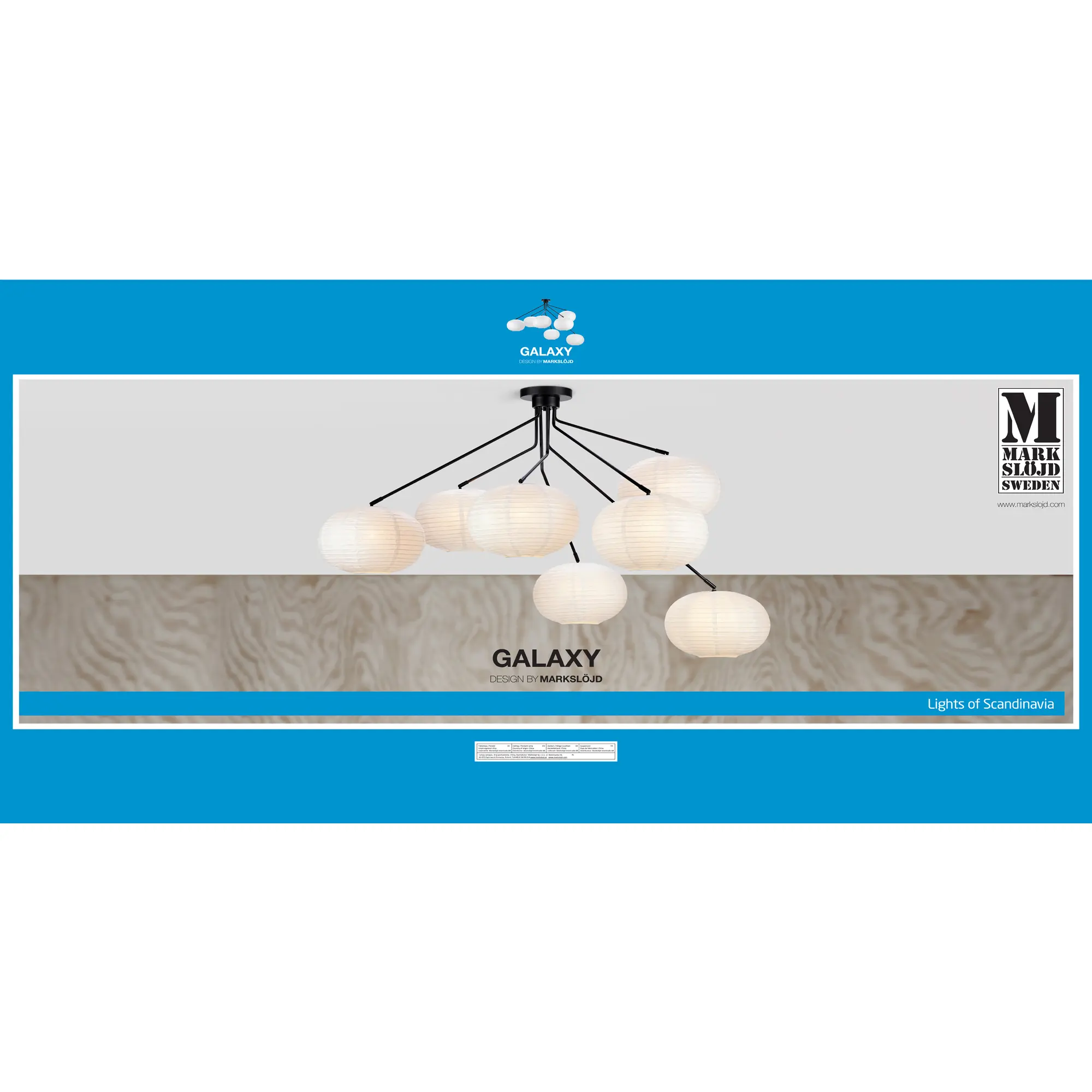 Lampa sufitowa Galaxy biało - czarna E14 Markslojd - 4