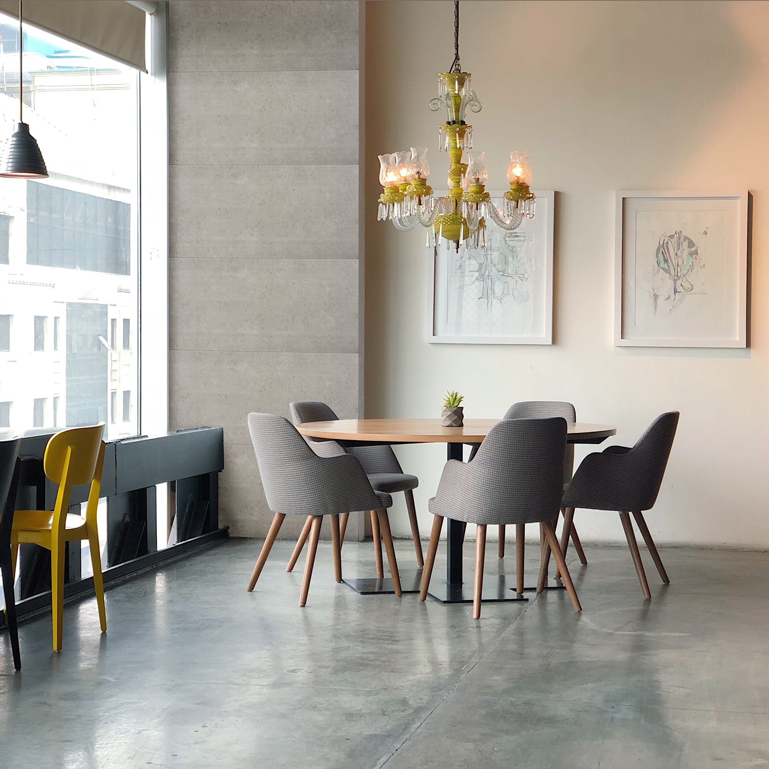 Panel dekoracyjny Beton jasny 50 x 100 cm polistyren 4 szt DMS - 4