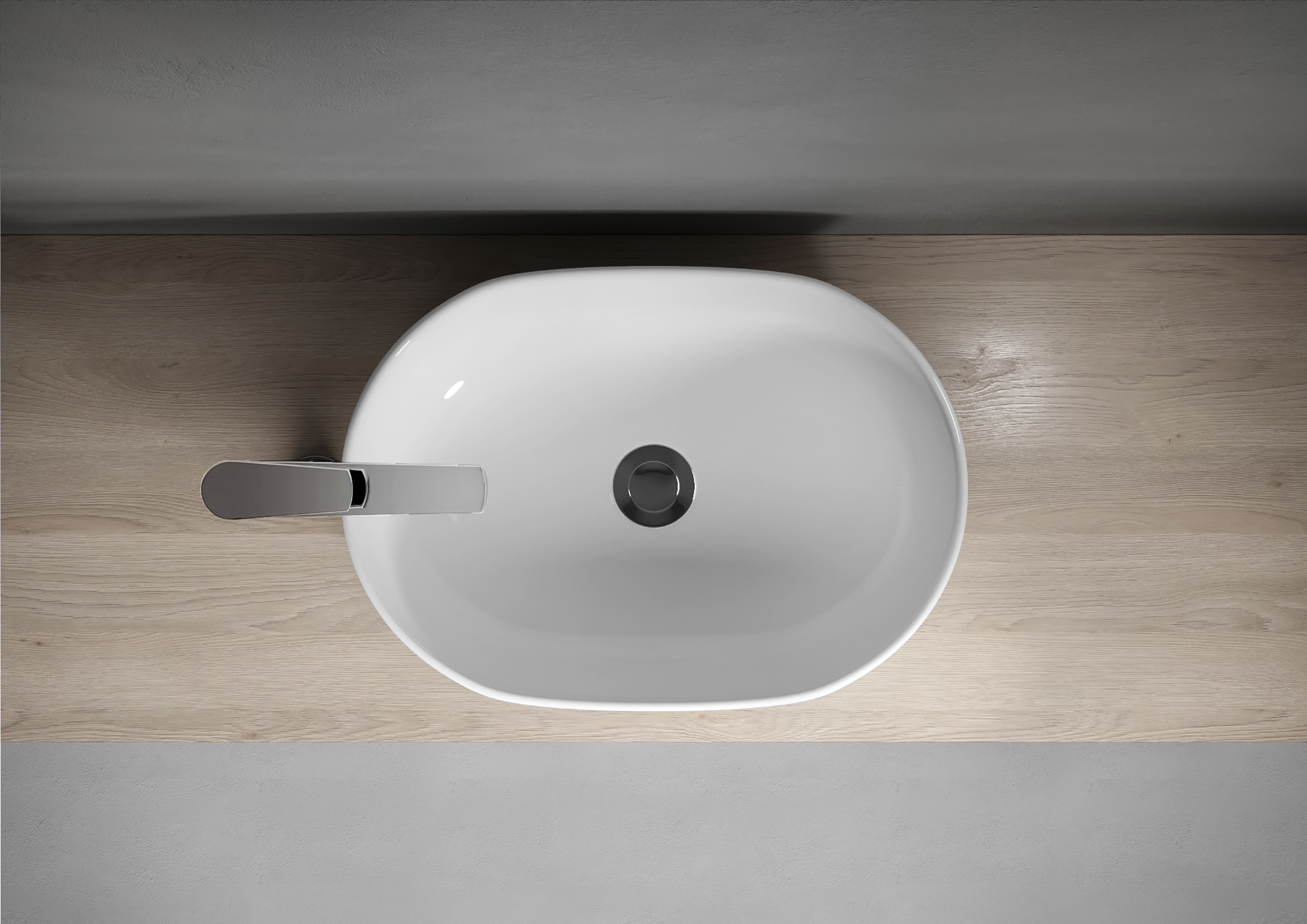 Umywalka ceramiczna nablatowa Moduo 50 Cersanit - 11