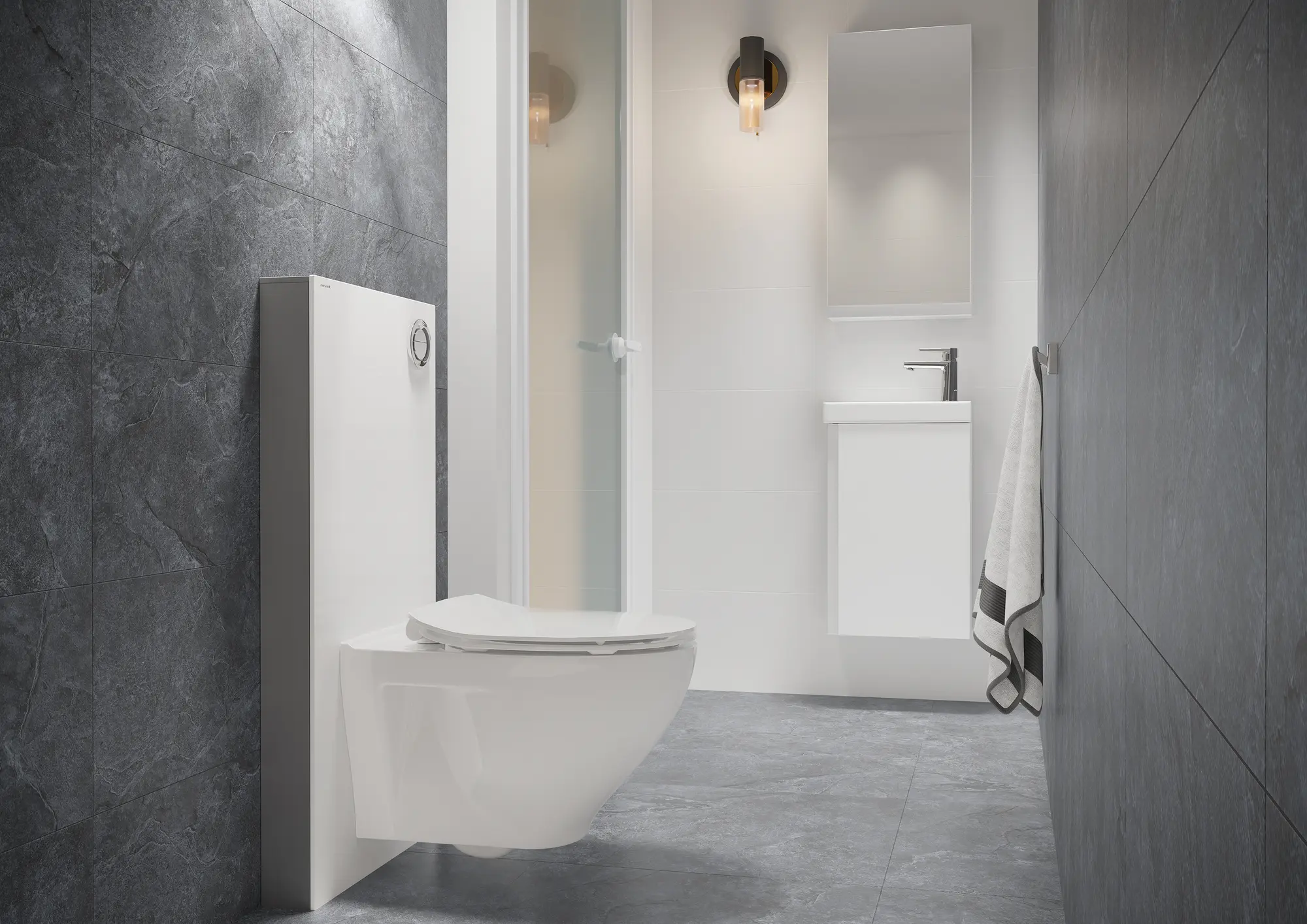 Stelaż natynkowy do WC Integra biały Cersanit - 3