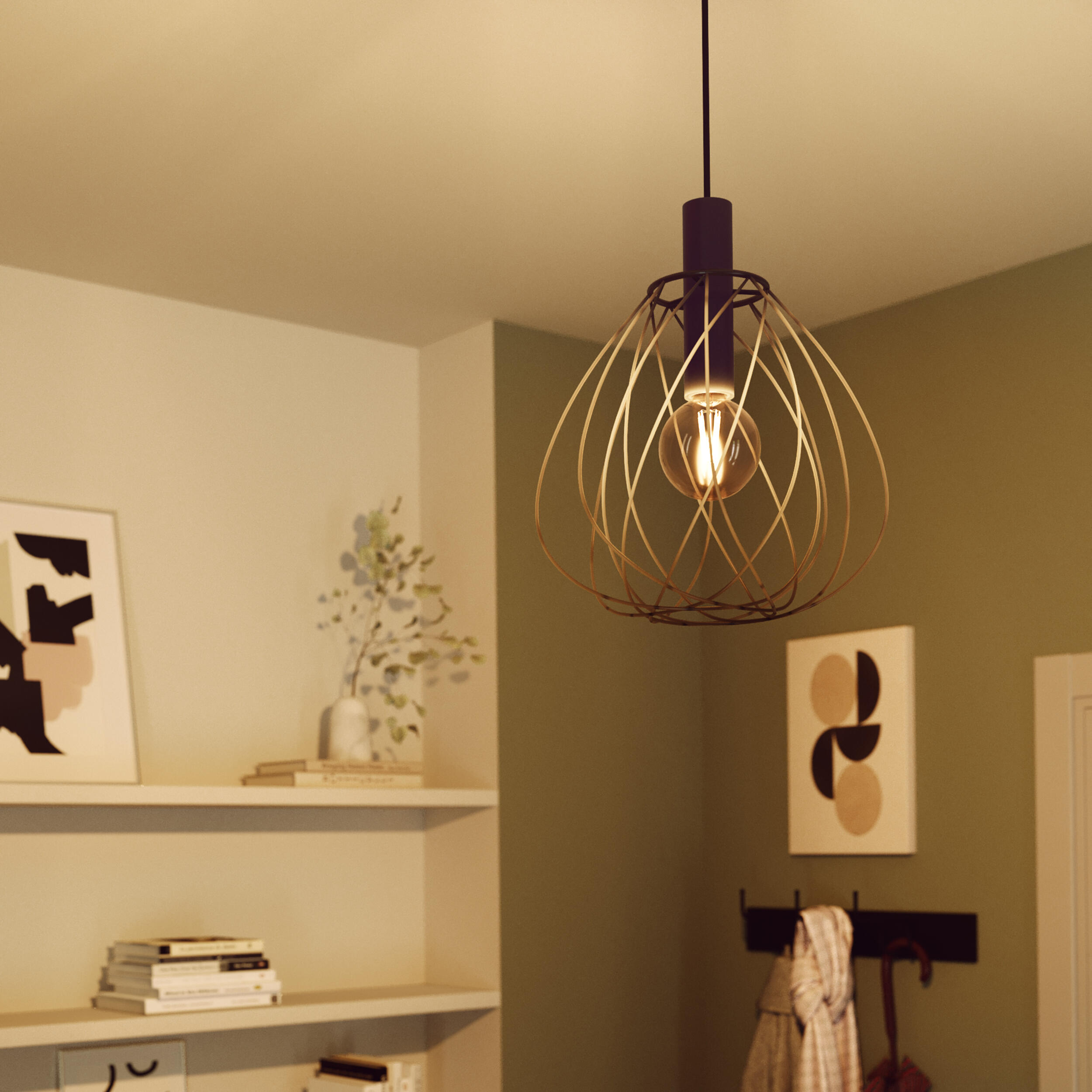 Lampa wisząca Merone czarna E27 Inspire - 12