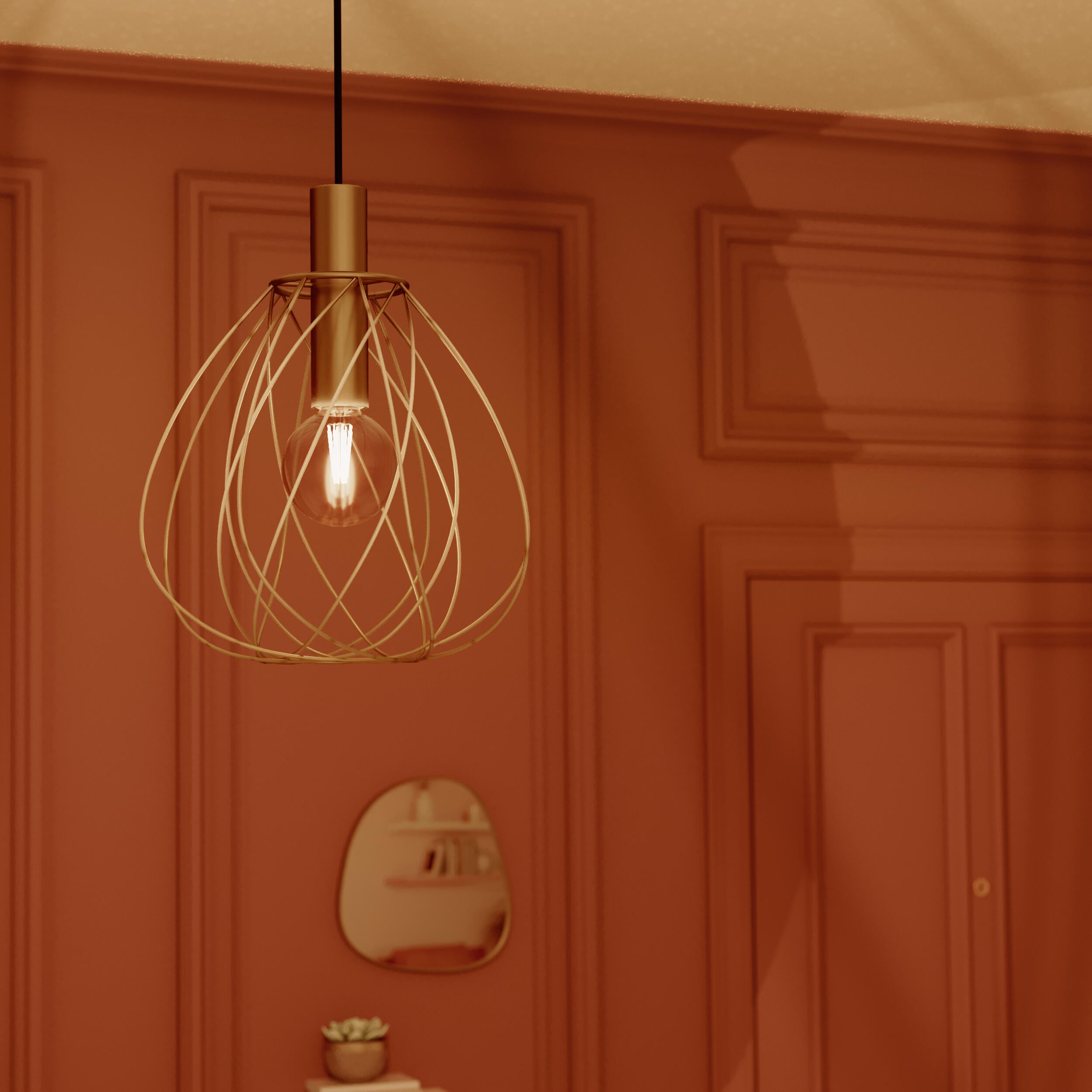 Lampa wisząca Merone mosiądz E27 Inspire - 14