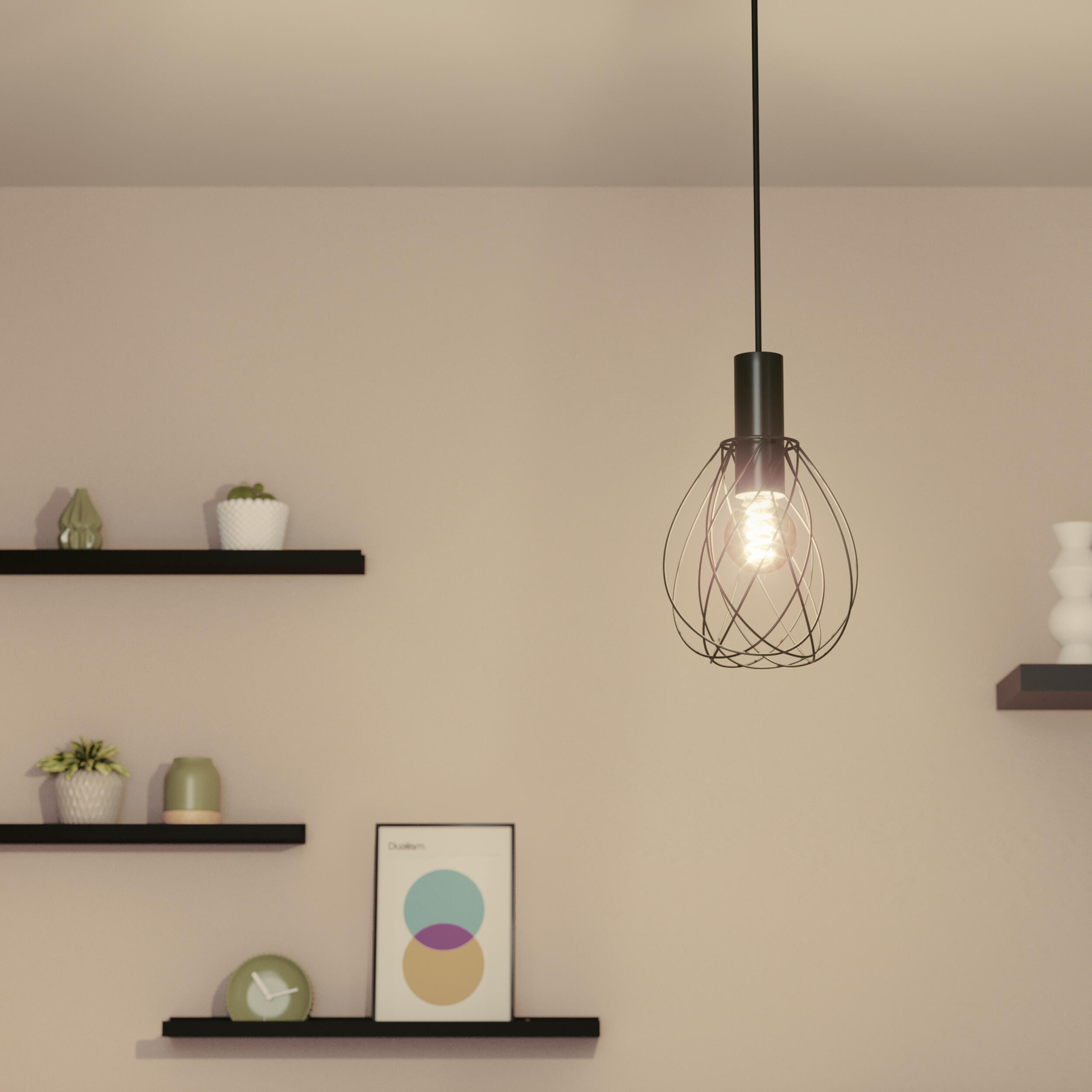 Lampa wisząca Merone czarna E27 Inspire - 8