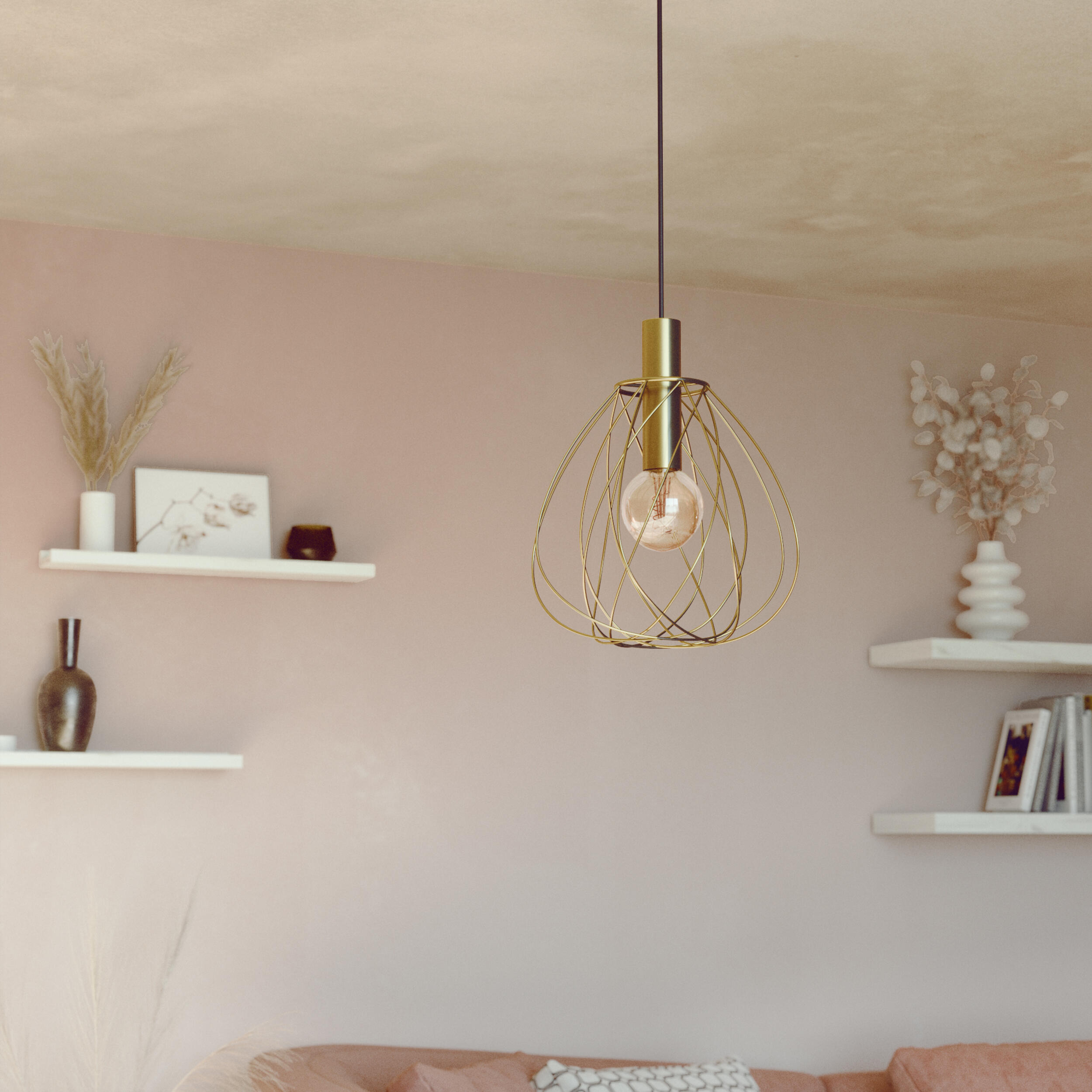 Lampa wisząca Merone mosiądz E27 Inspire - 13