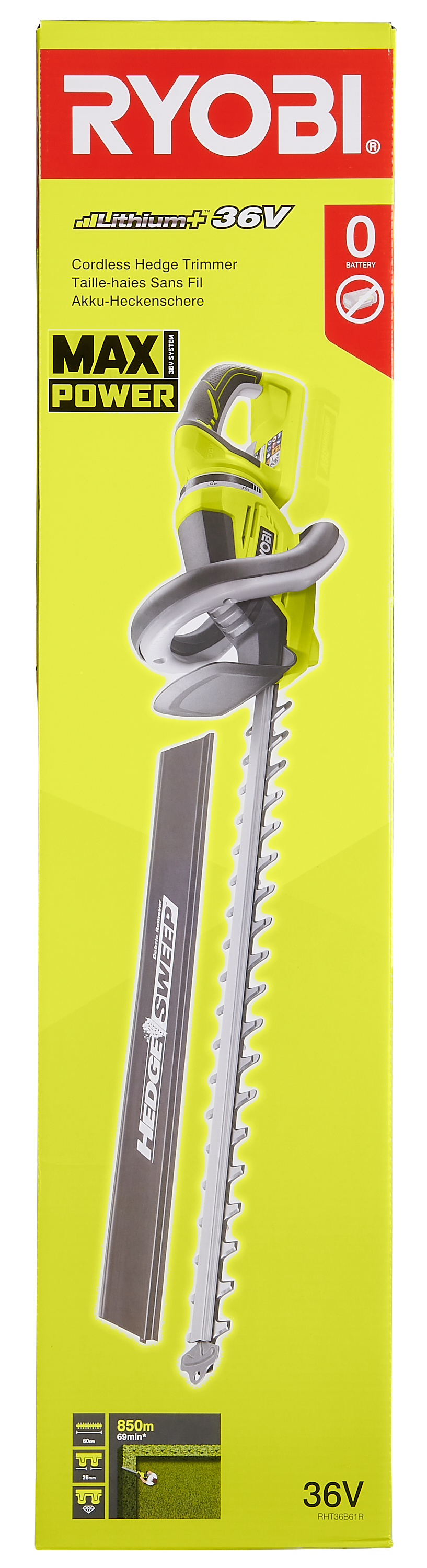Nożyce akumulatorowe Ryobi Max Power RHT36B61R 36V - 3