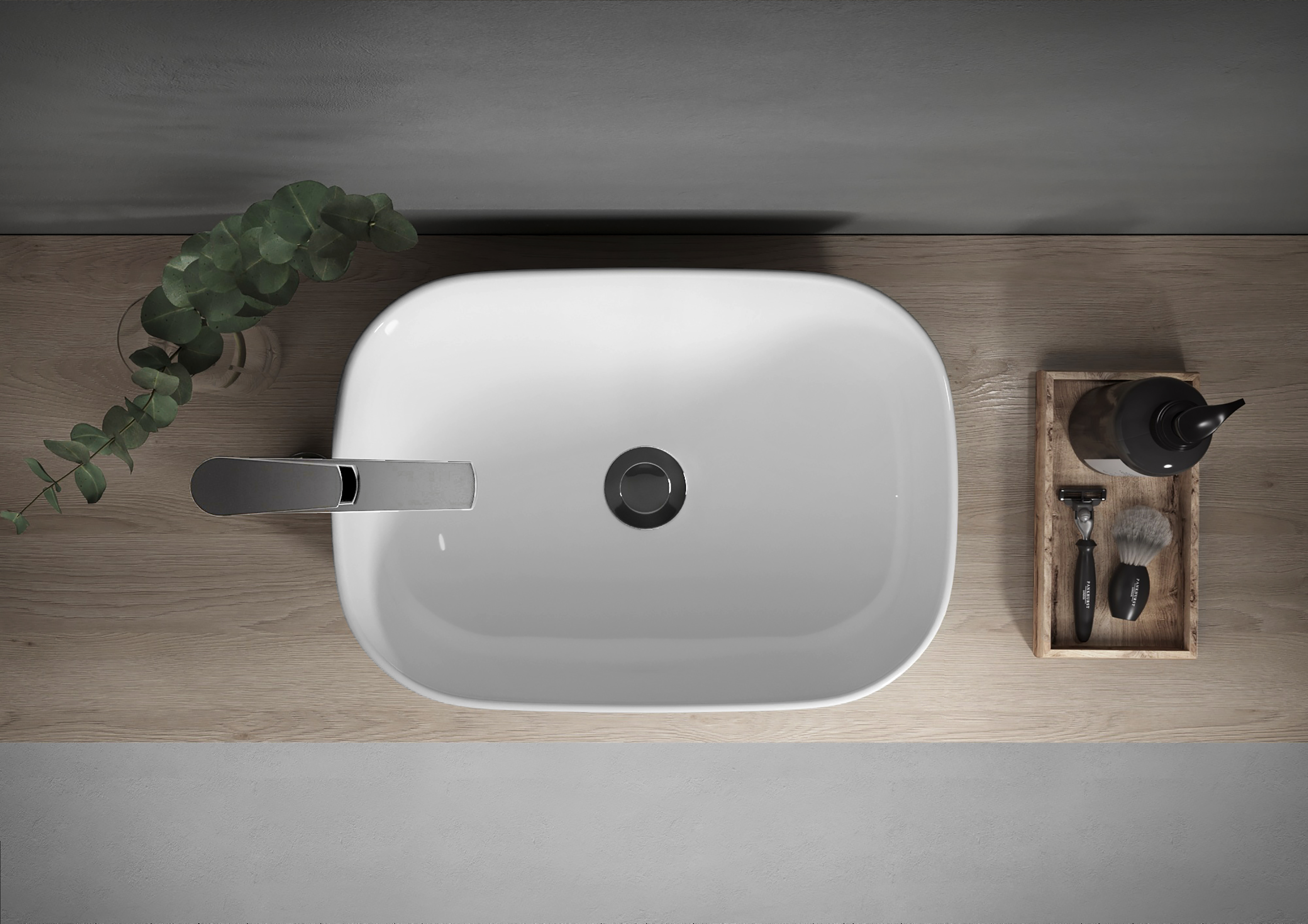 Umywalka ceramiczna nablatowa Moduo 50 Cersanit - 4