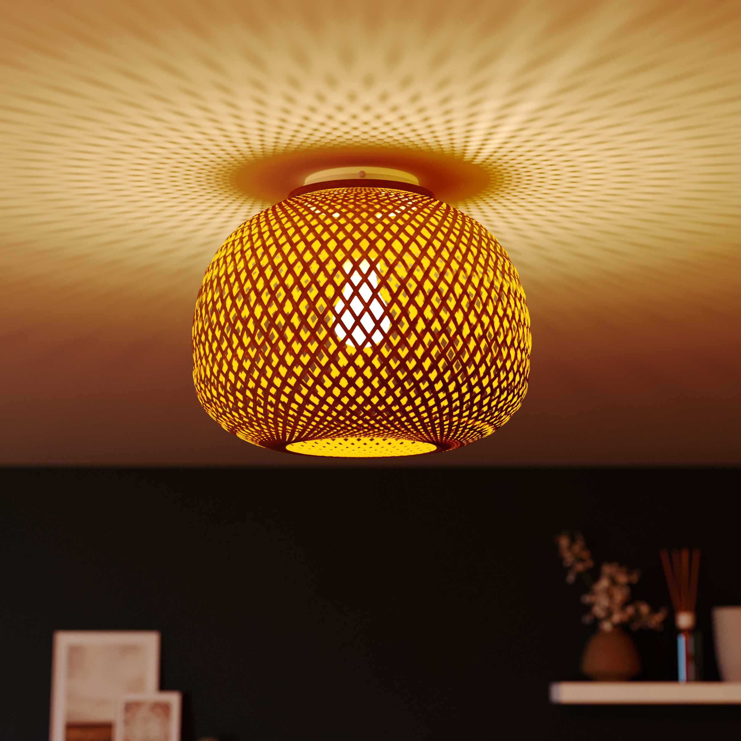 Lampa sufitowa Vanilla bambus E27 Inspire - 8