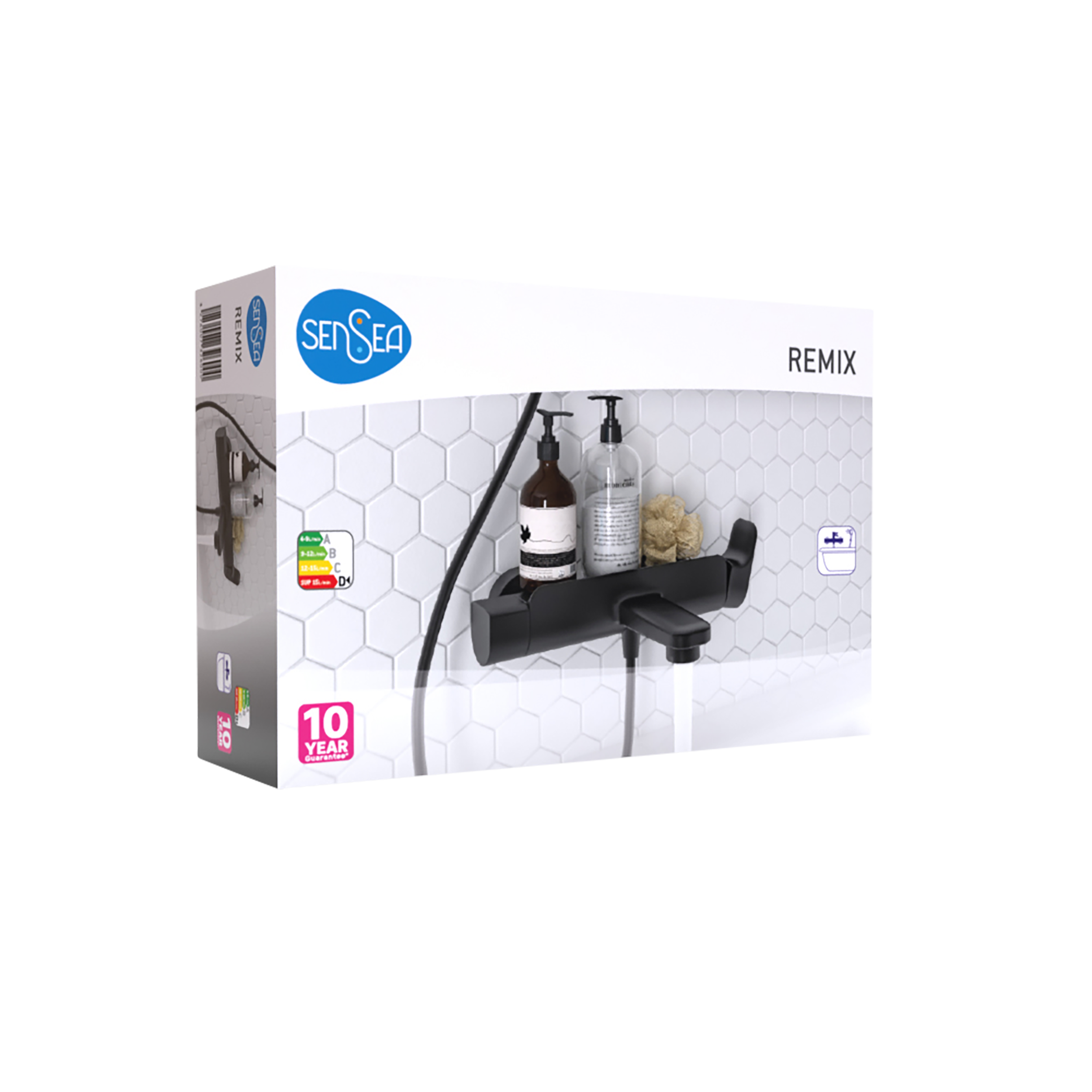 Grifo de bañera monomando SENSEA Remix negro mate Latón - 13