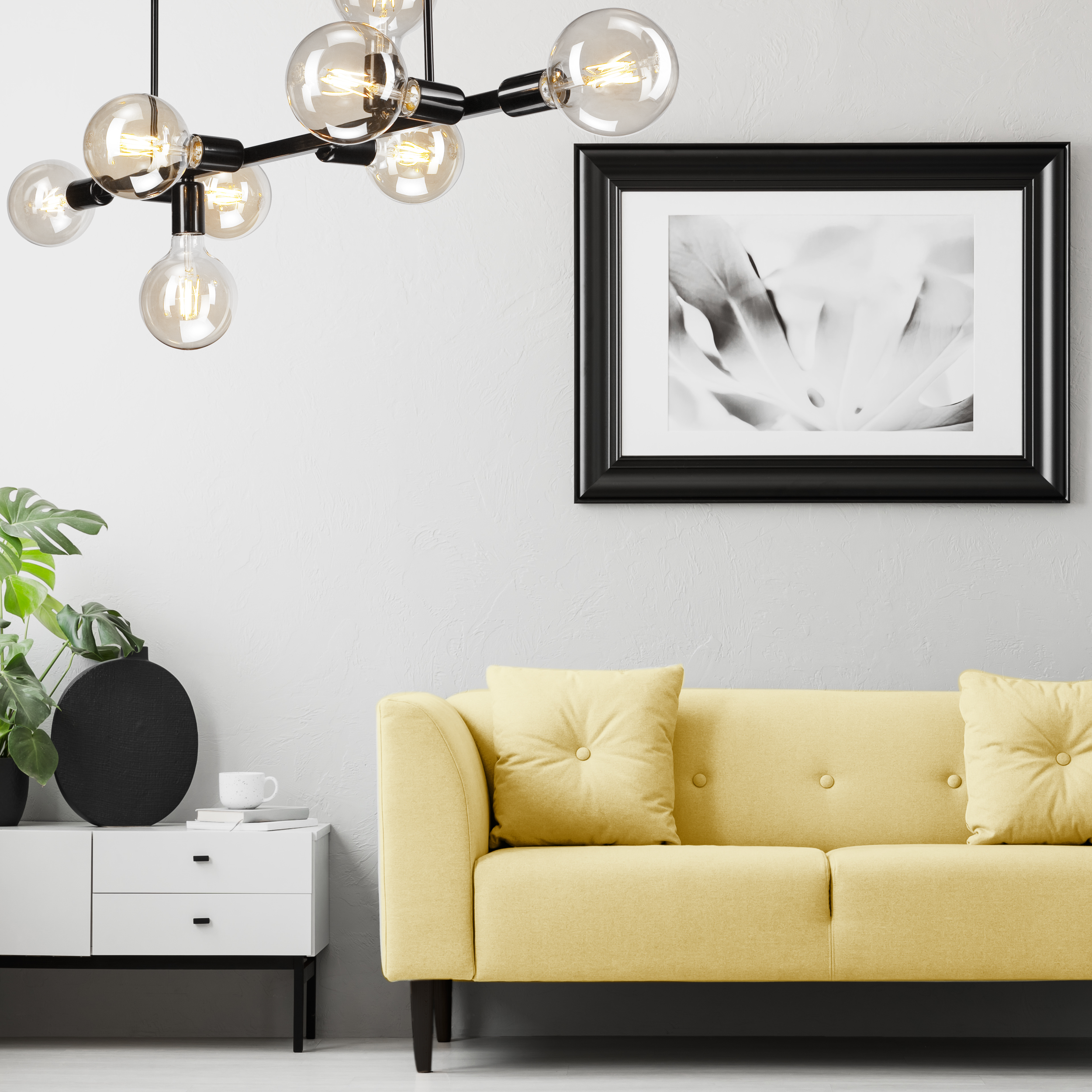 Lampa sufitowa Astrid czarna 8 x E27 Lamkur - 3