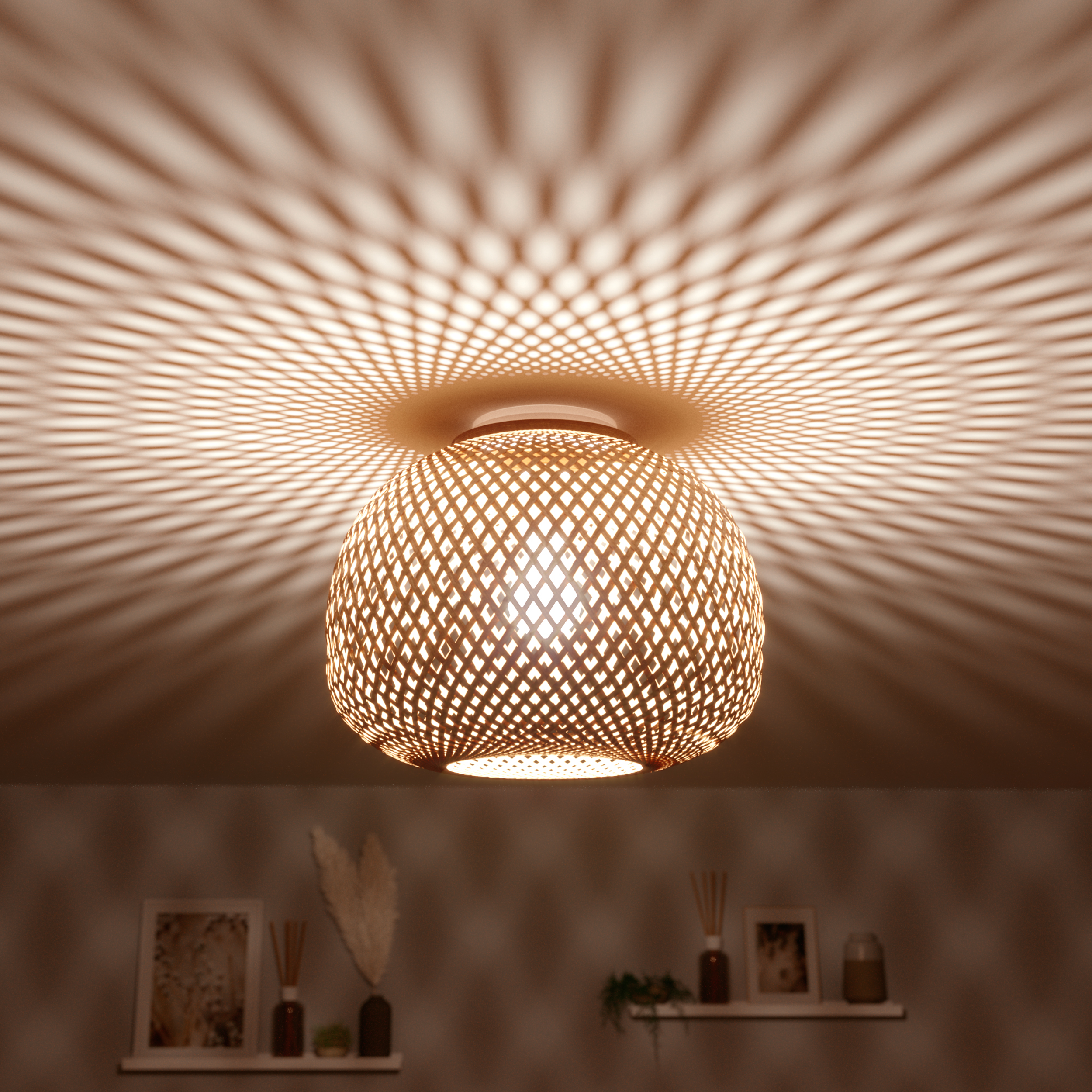 Lampa sufitowa Vanilla bambus E27 Inspire - 7