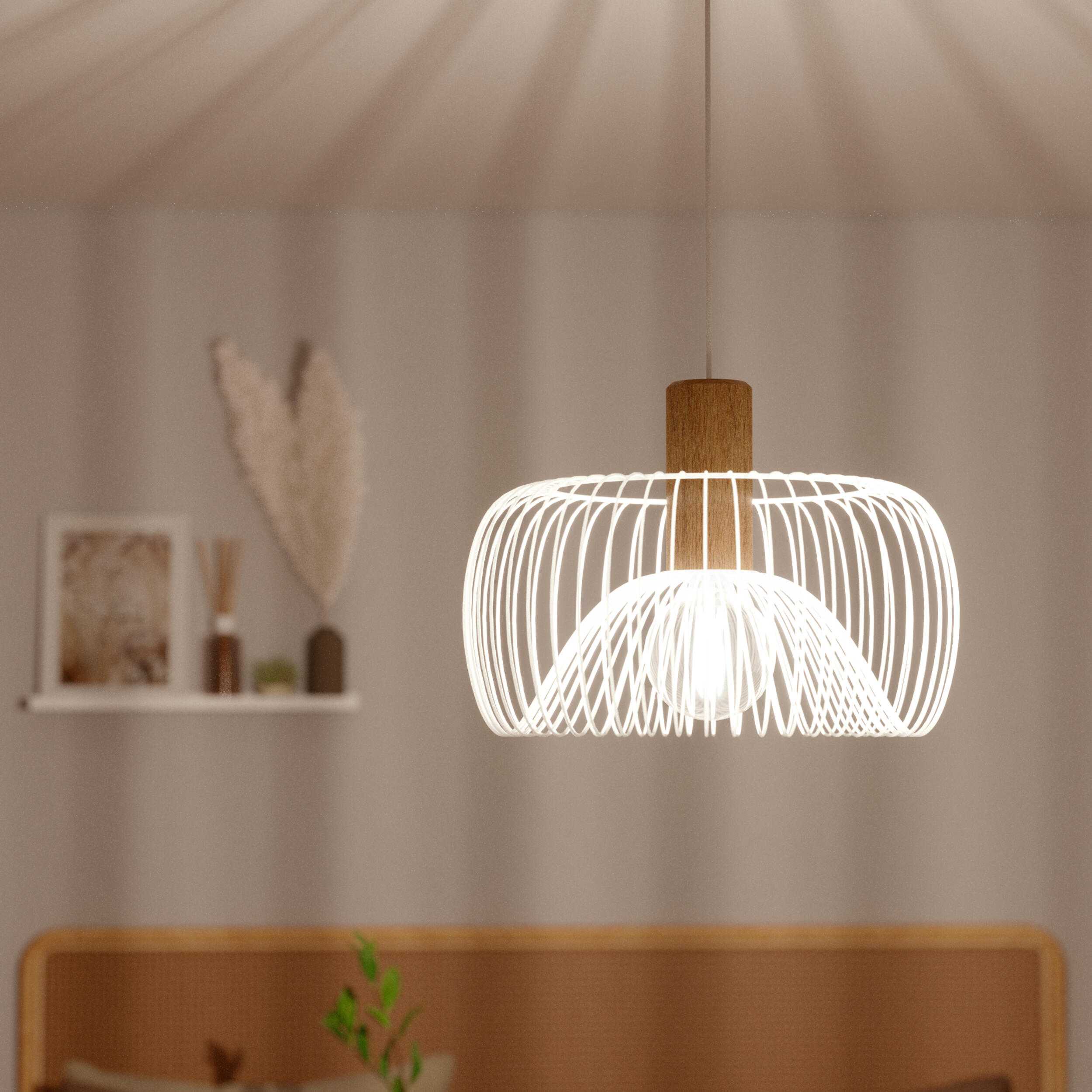 Lampa wisząca Anemone biała E27 Inspire - 13