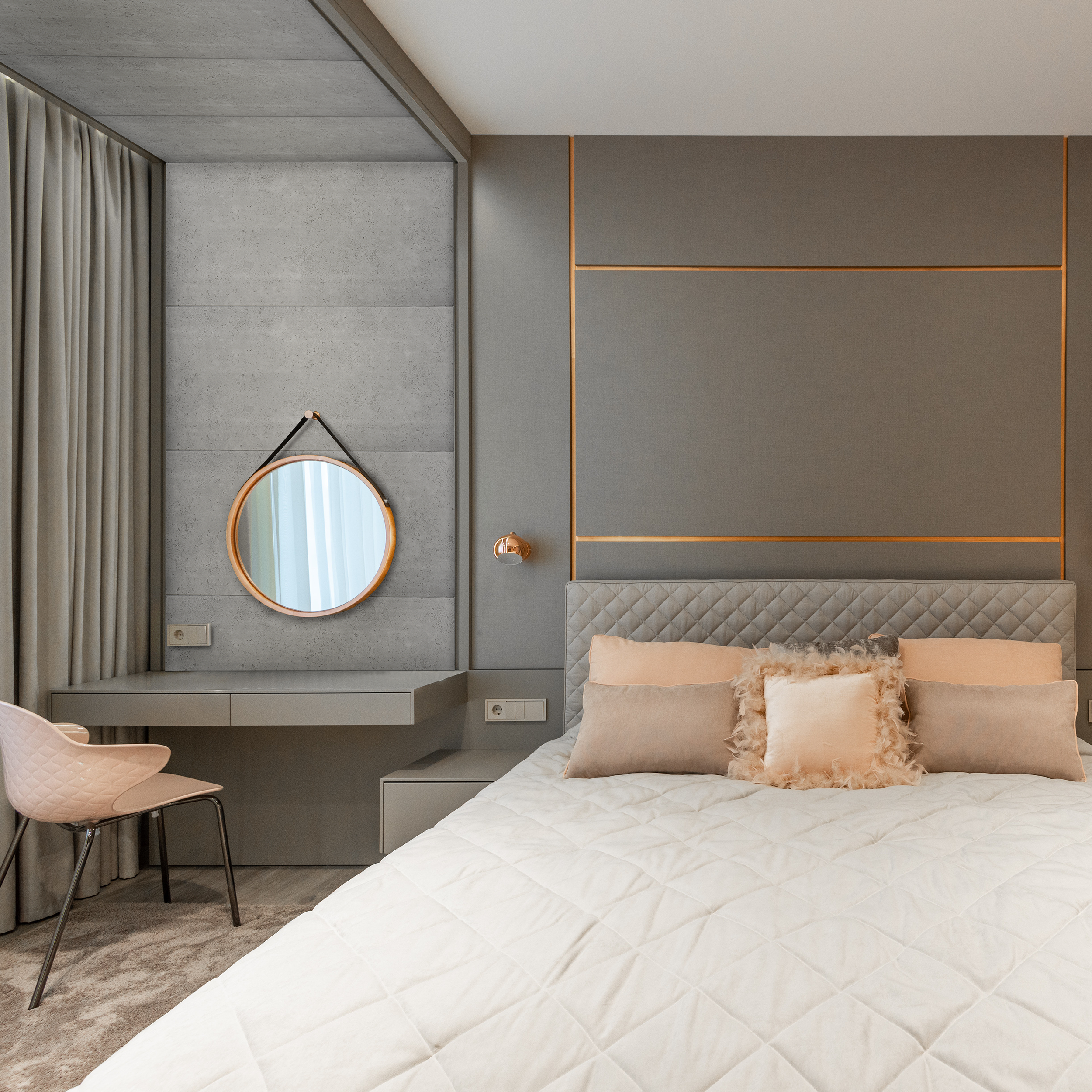 Panel dekoracyjny Beton jasny 50 x 100 cm polistyren 4 szt DMS - 3