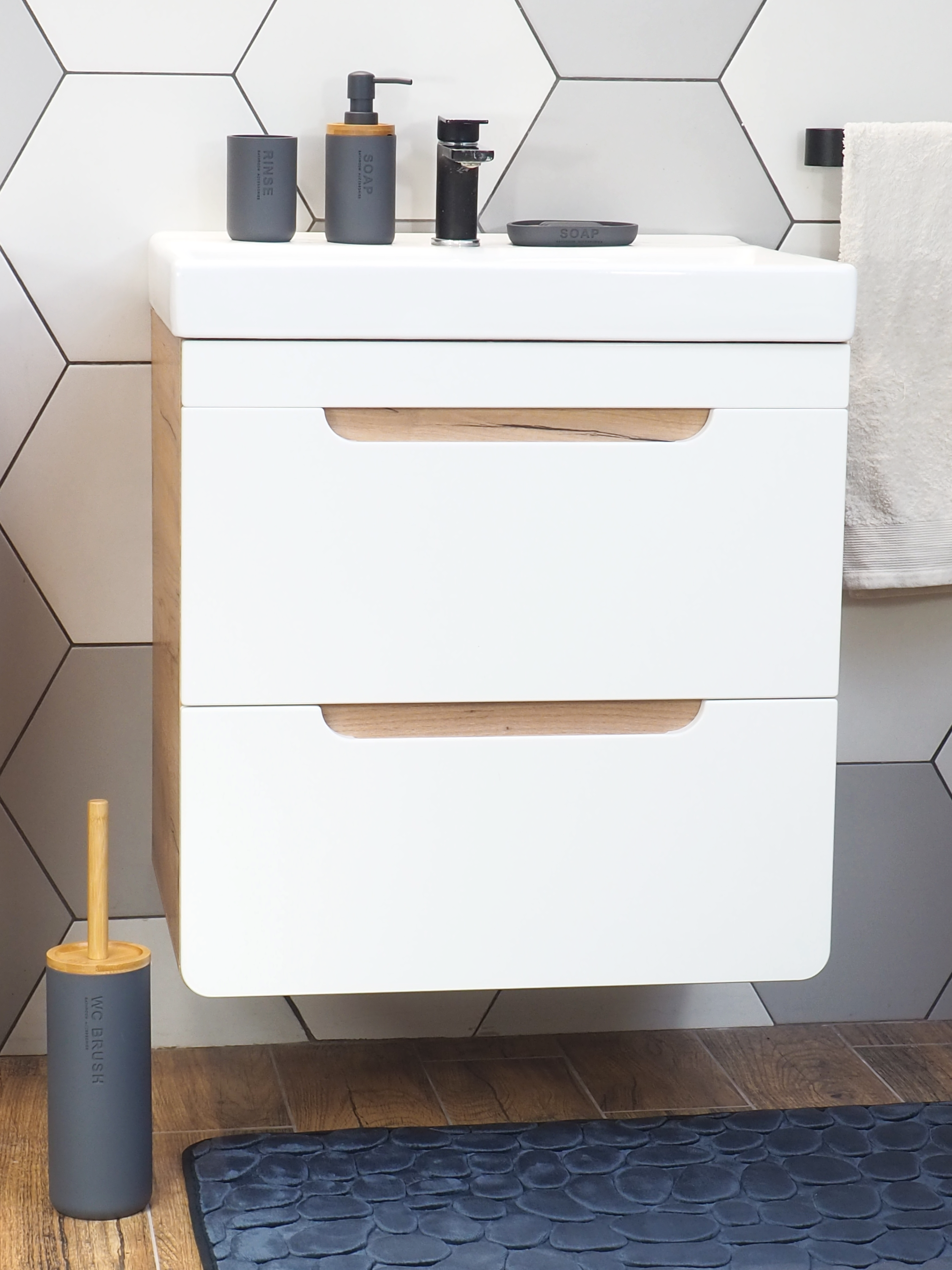 Dywanik łazienkowy Rimini Szary 60 x 95 Duschy - 2
