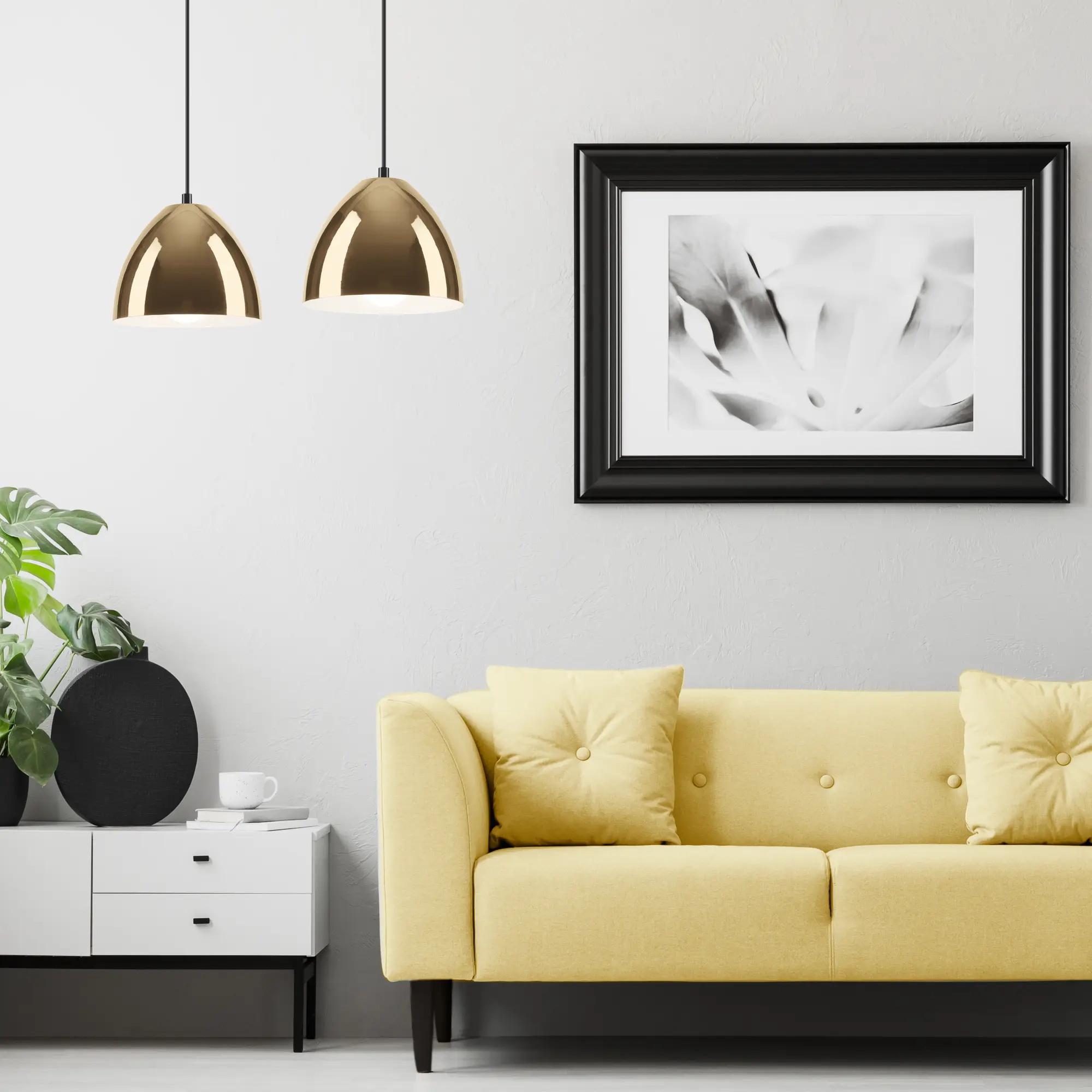 Żyrandol Mia 2 x E27 złoty Lamkur - 3