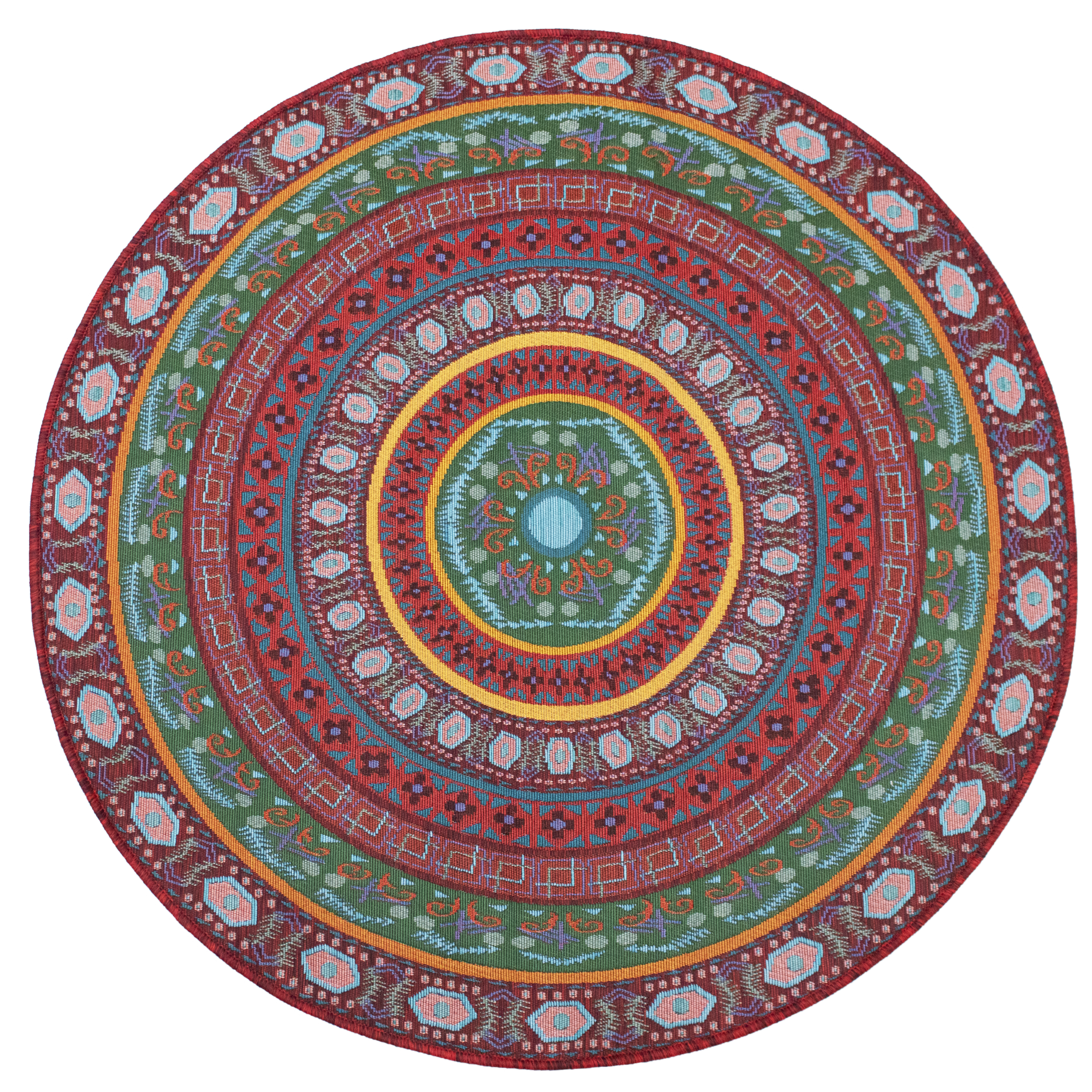 Dywan zewnętrzny Borneo multikolor okrągły ś. 120 cm